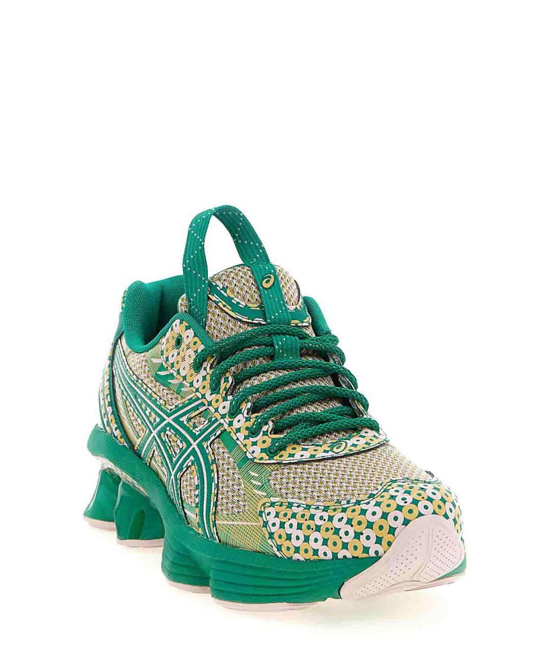 ASICS Зеленые резиновые низкие кроссовки / кеды, фото 2