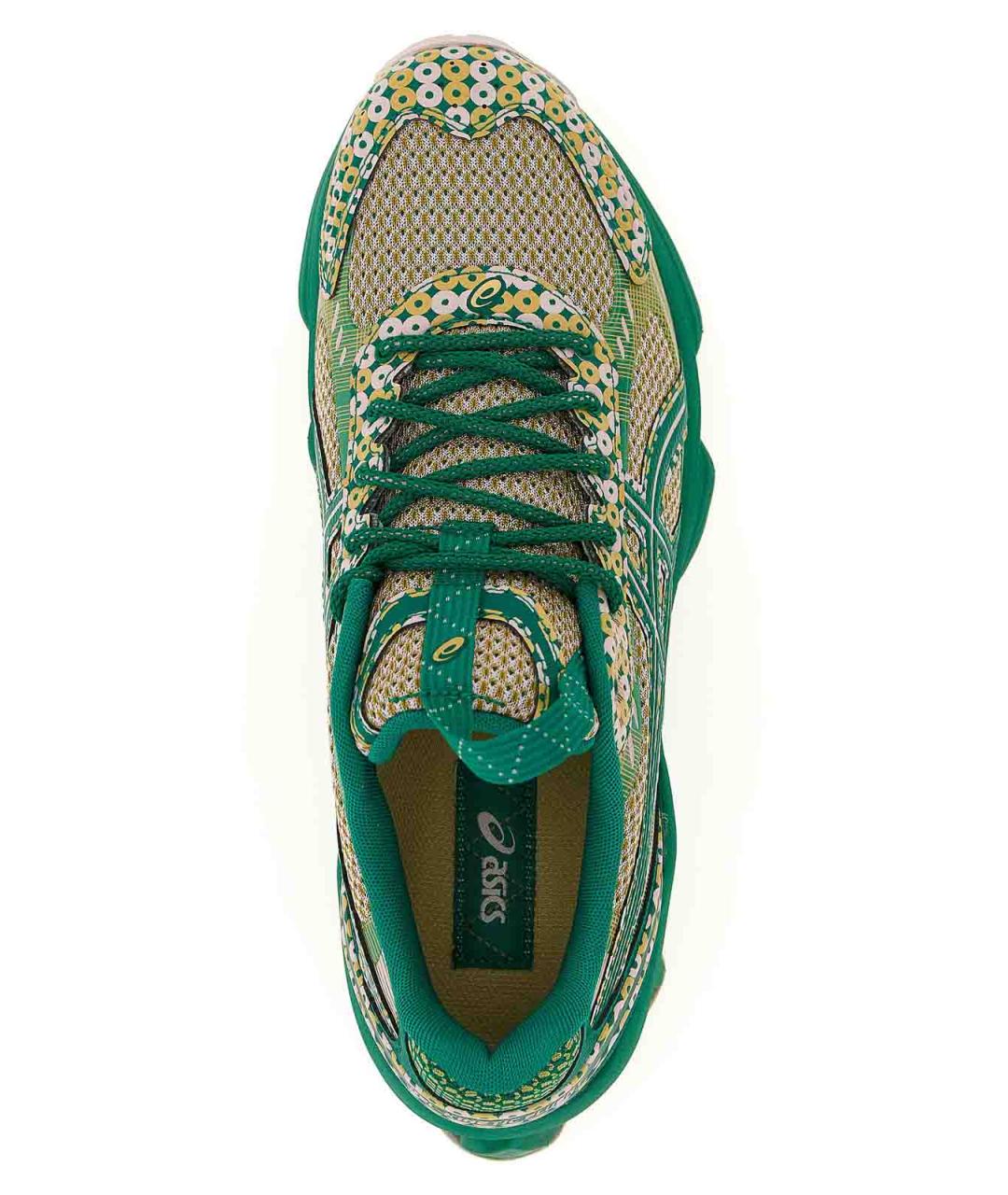 ASICS Зеленые резиновые низкие кроссовки / кеды, фото 4