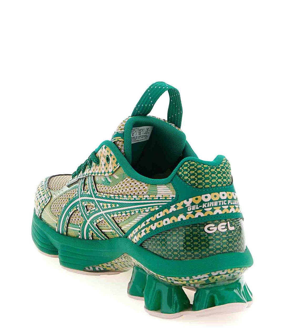 ASICS Зеленые резиновые низкие кроссовки / кеды, фото 3