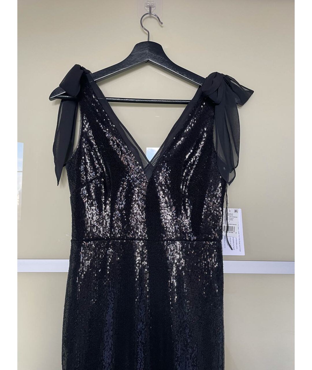 AIDAN MATTOX Черное полиэстеровое вечернее платье, фото 4
