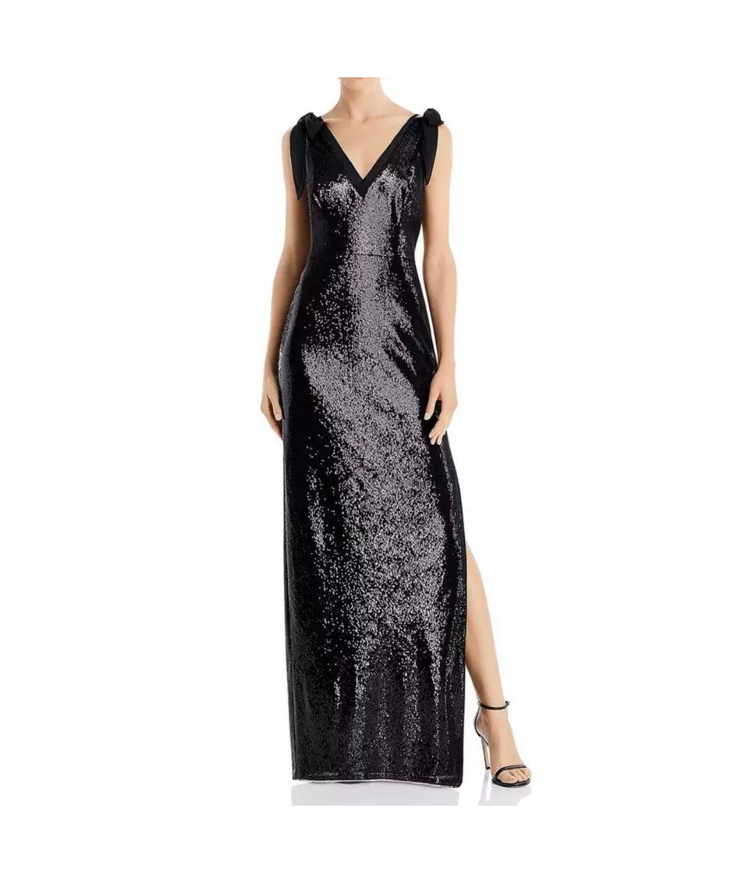 AIDAN MATTOX Черное полиэстеровое вечернее платье, фото 9