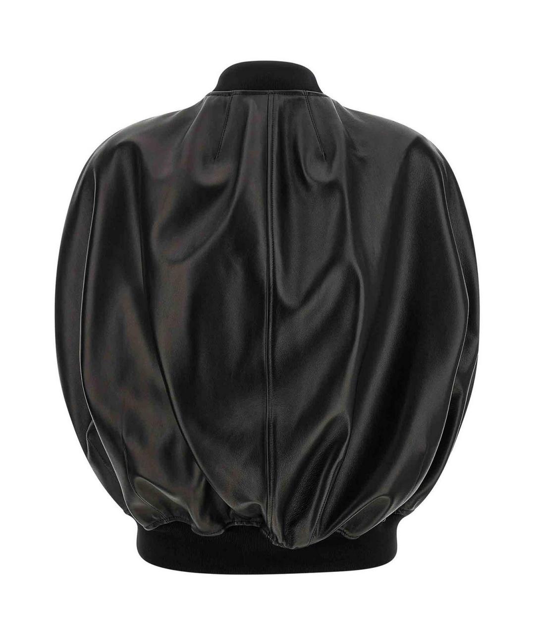 BALENCIAGA Черная кожаная куртка, фото 2