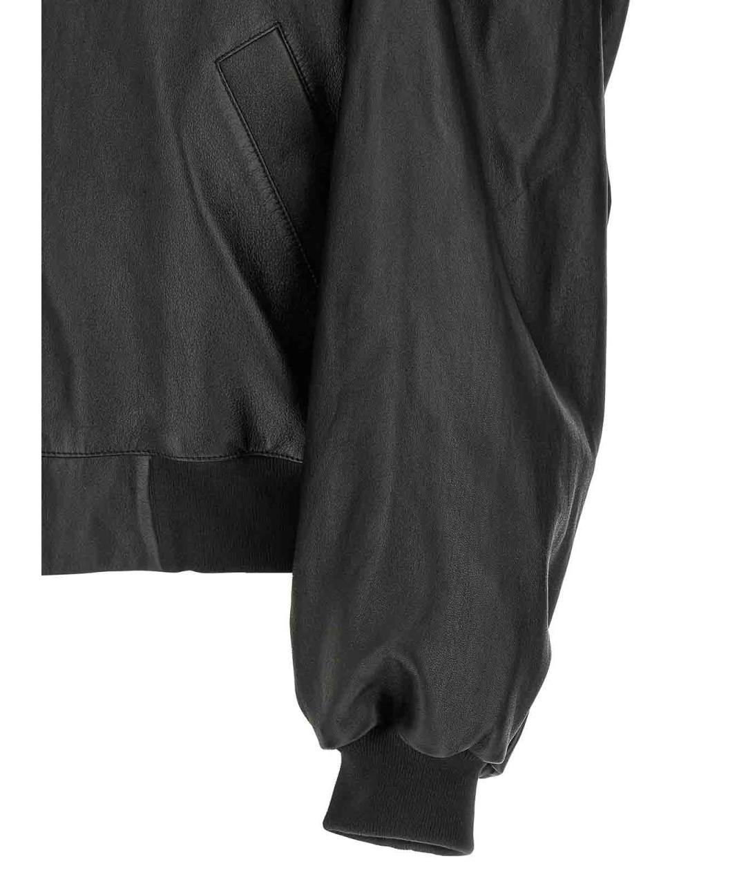 BALENCIAGA Черная кожаная куртка, фото 4