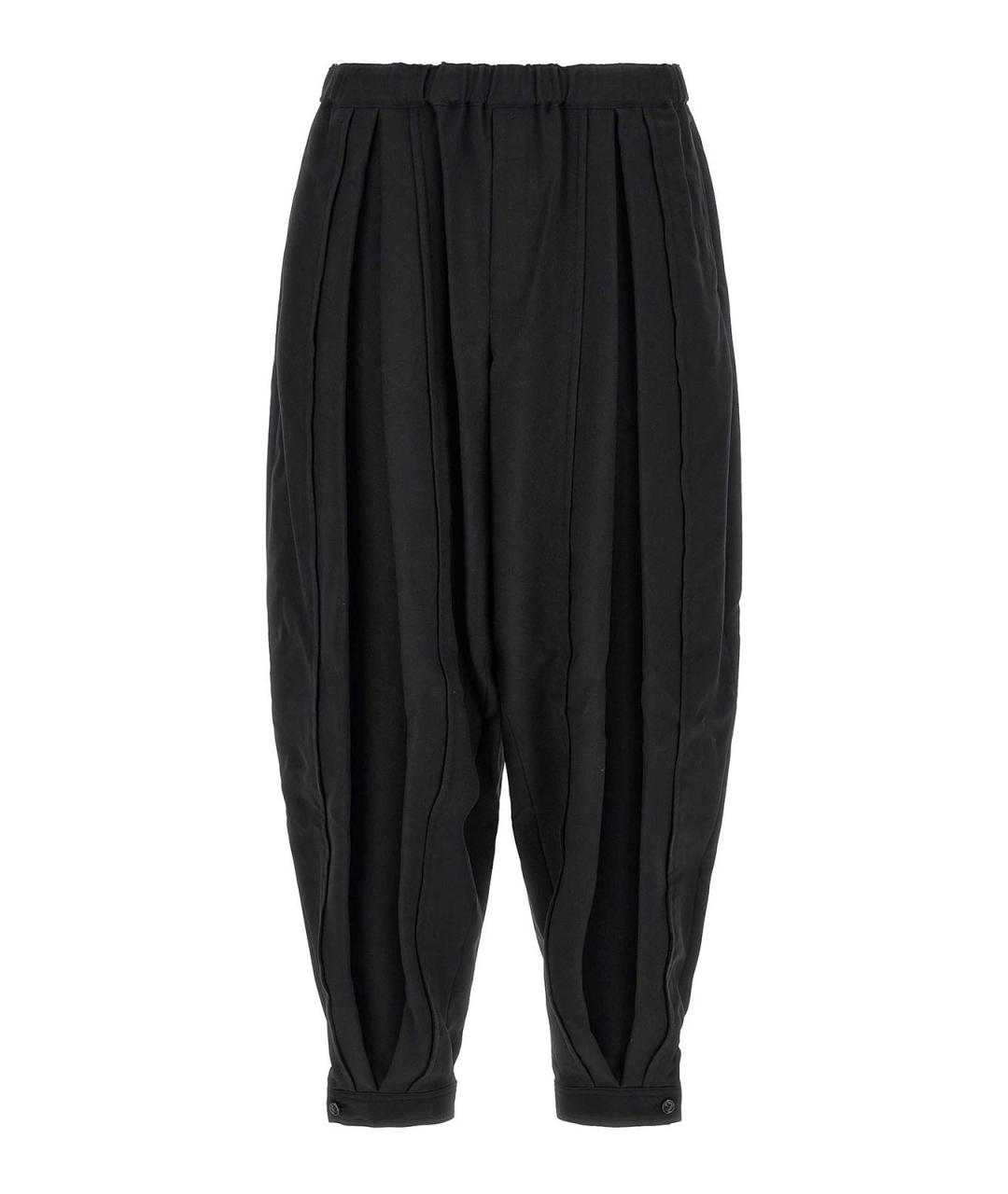 COMME DES GARÇONS Черные полиэстеровые повседневные брюки, фото 1