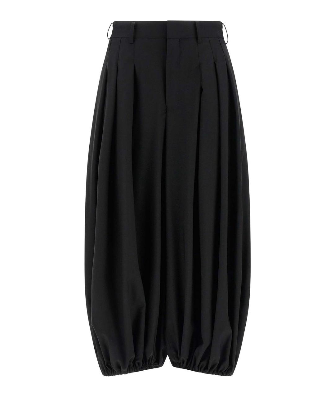 COMME DES GARÇONS Черные шерстяные брюки широкие, фото 1