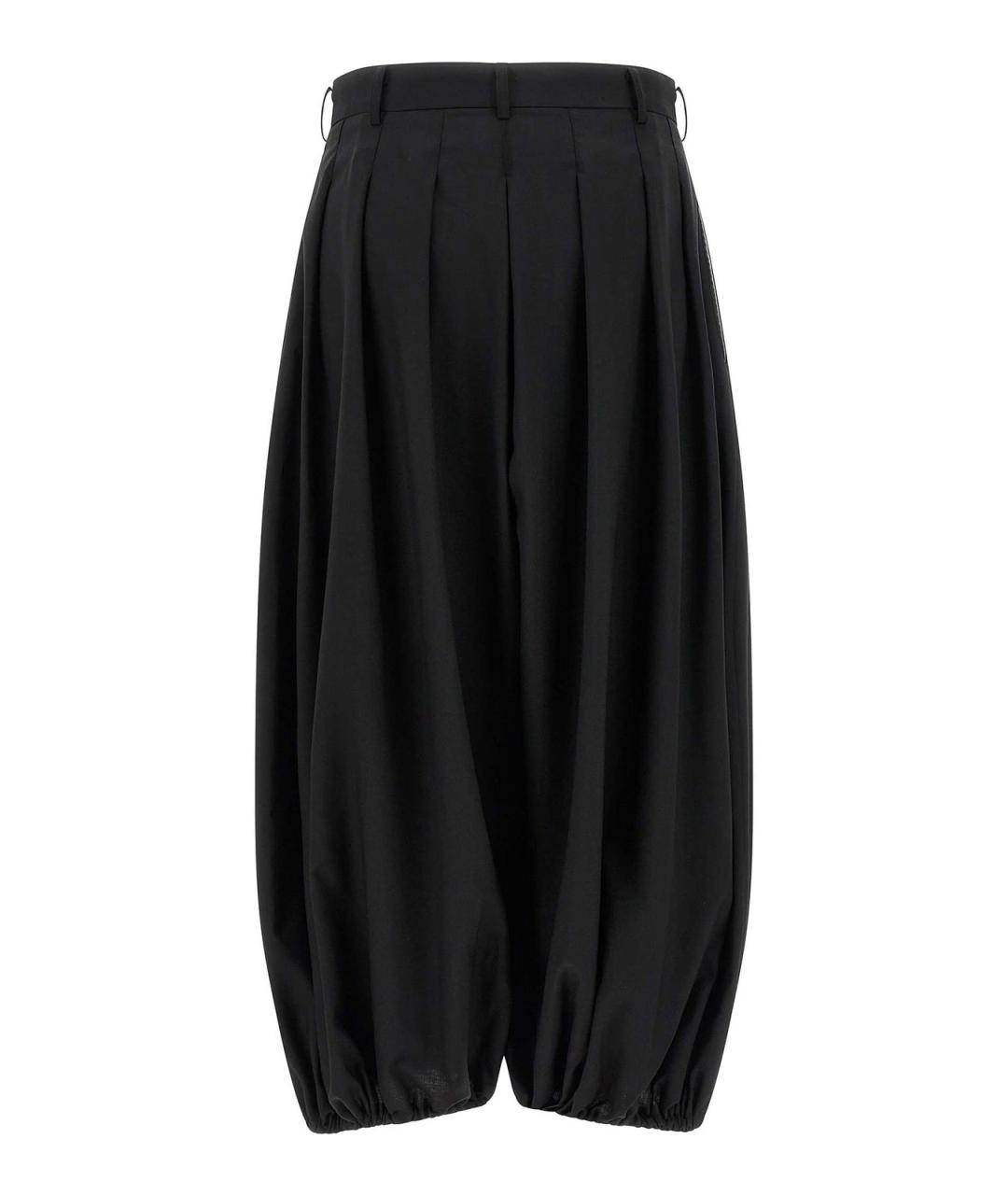COMME DES GARÇONS Черные шерстяные брюки широкие, фото 2
