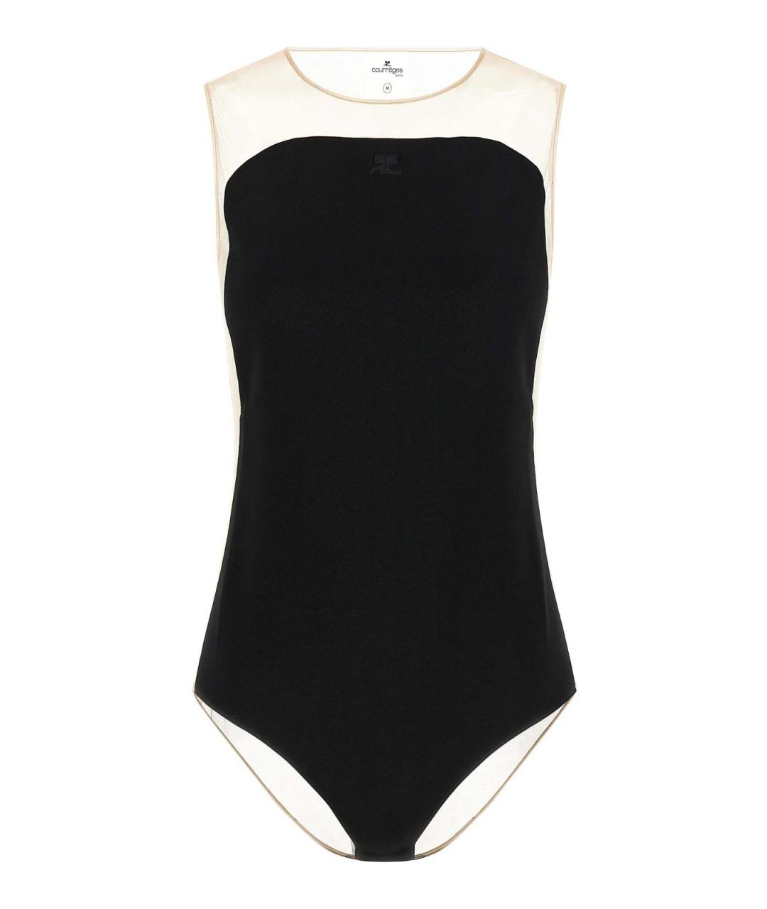 COURREGES Черное полиэстеровое боди, фото 1
