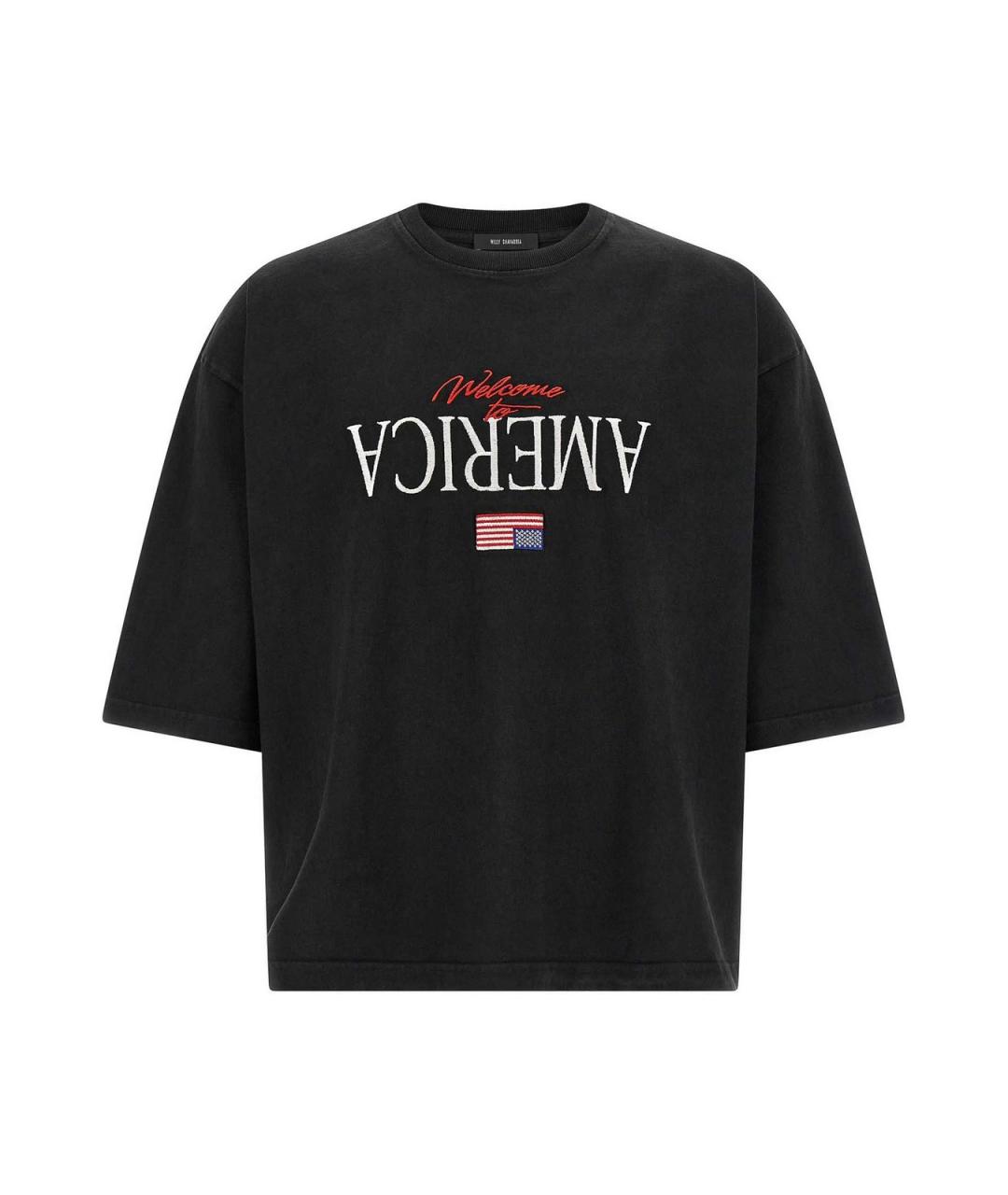WILLY CHAVARRIA Черная хлопковая футболка, фото 1