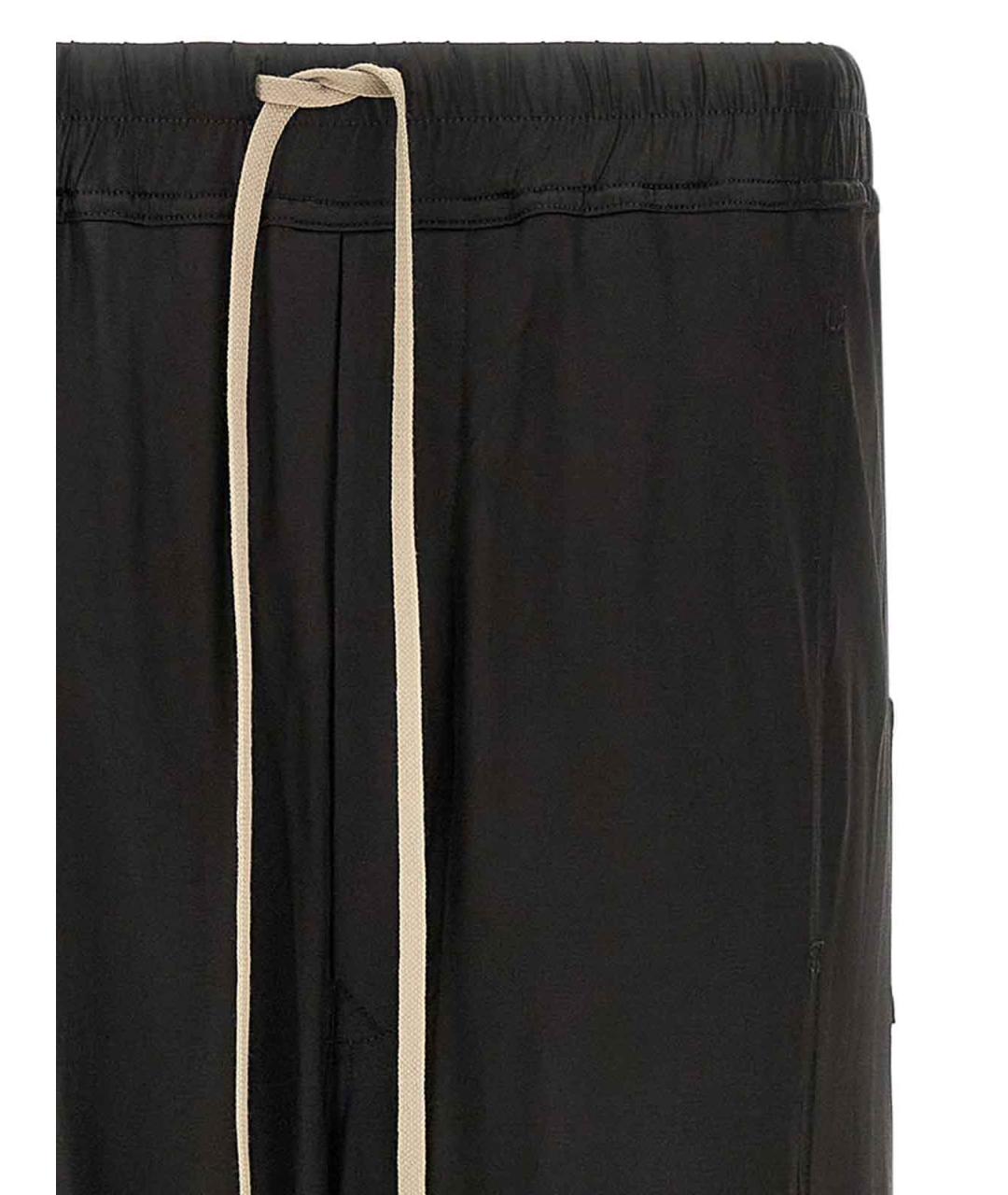 RICK OWENS DRKSHDW Черные ацетатные повседневные брюки, фото 4