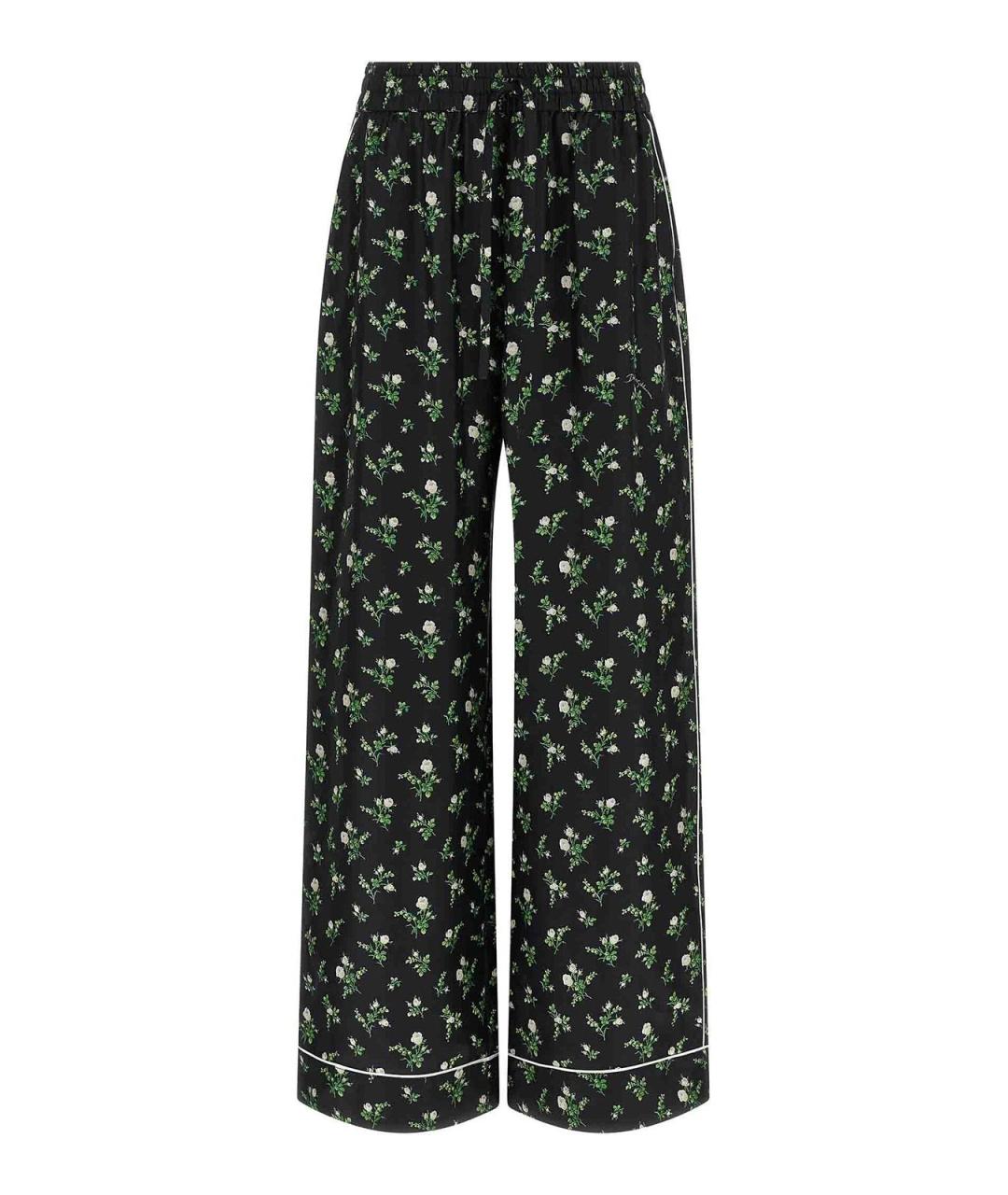 DOLCE&GABBANA Черные шелковые брюки широкие, фото 1