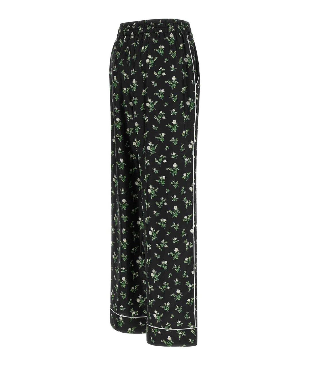 DOLCE&GABBANA Черные шелковые брюки широкие, фото 3