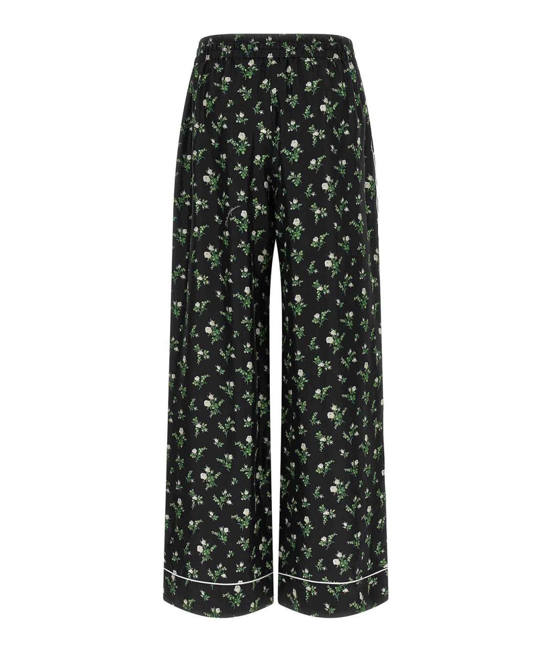 DOLCE&GABBANA Черные шелковые брюки широкие, фото 2