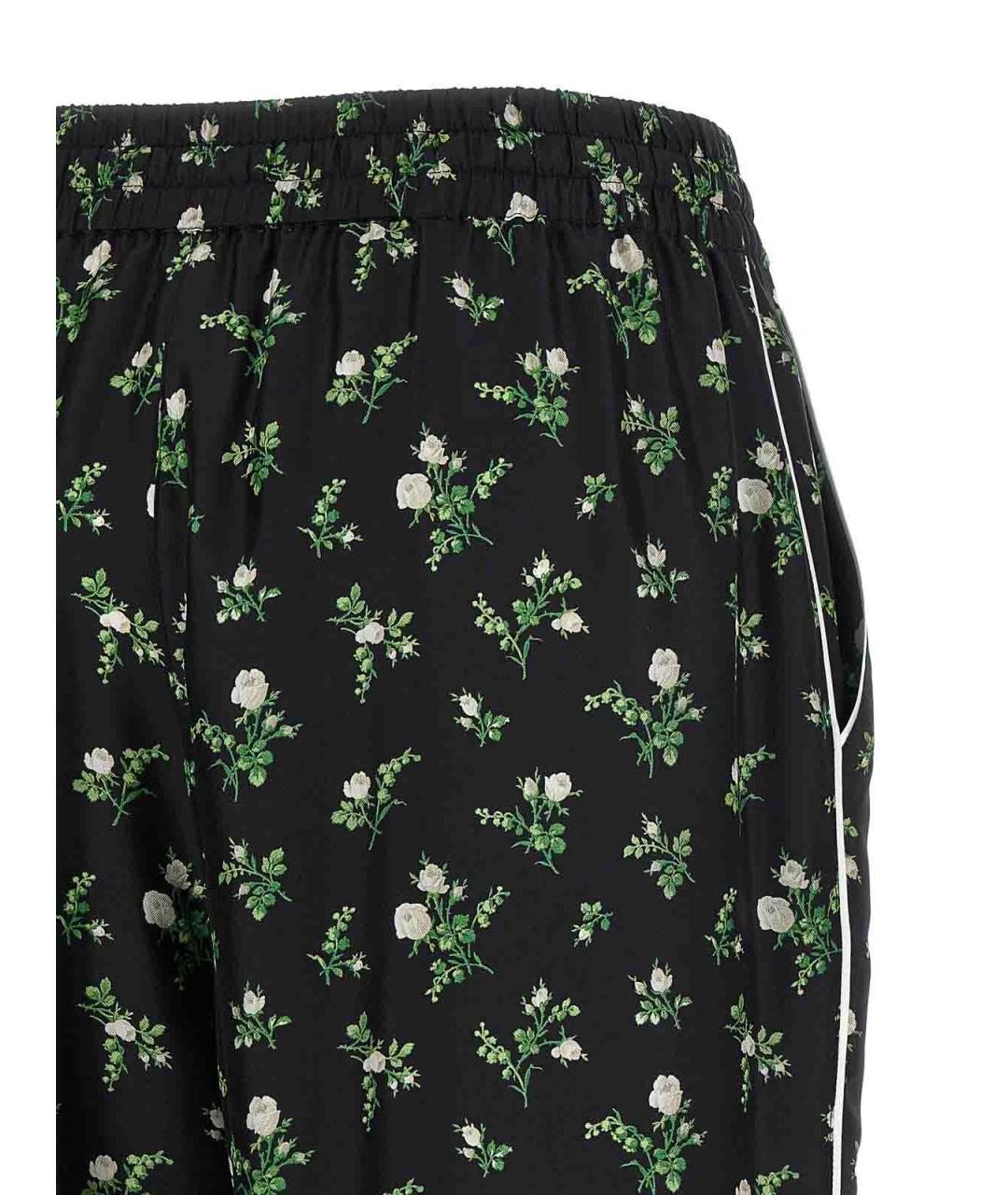 DOLCE&GABBANA Черные шелковые брюки широкие, фото 5