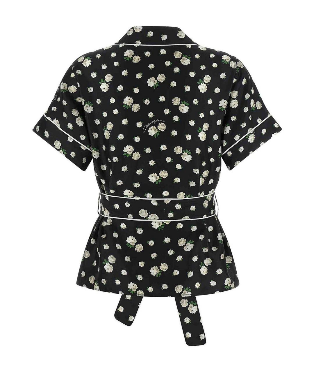 DOLCE&GABBANA Черная шелковая рубашка, фото 2