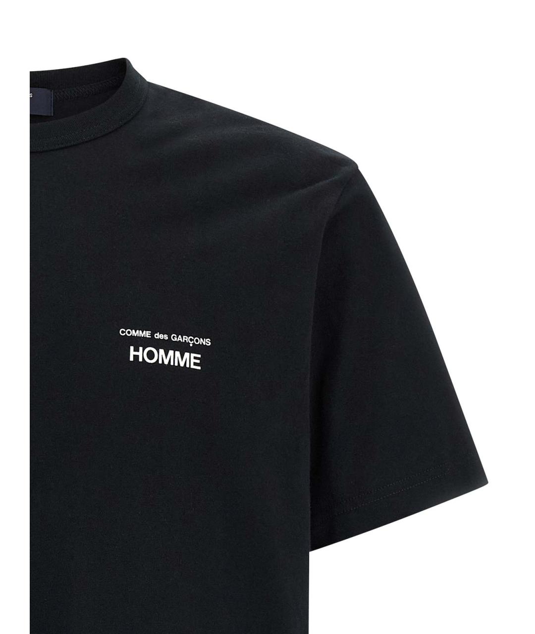 COMME DES GARÇONS HOMME PLUS Черная хлопковая футболка, фото 3