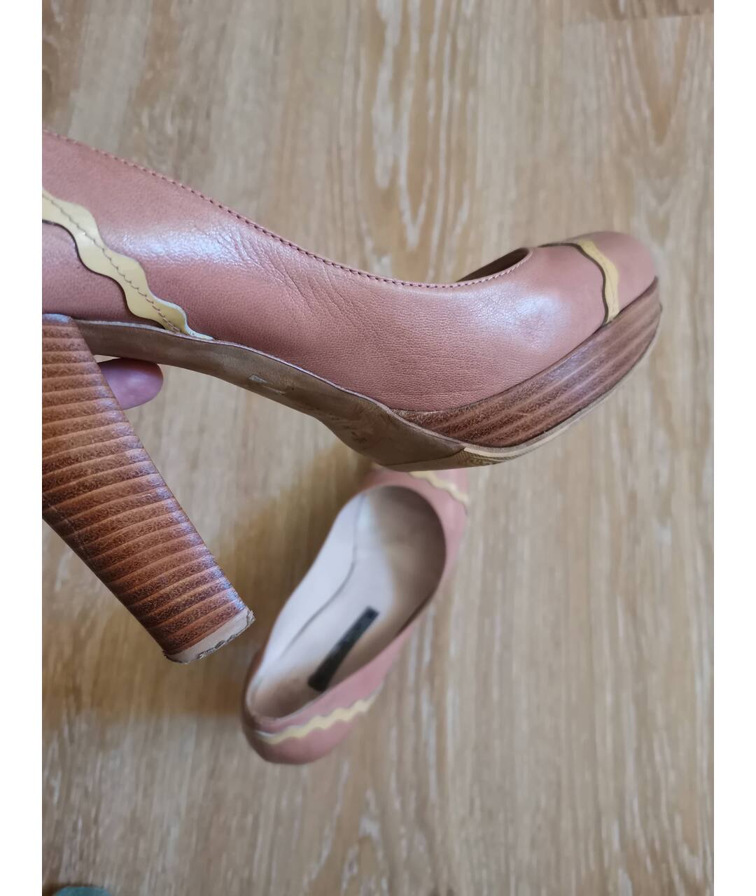 POLLINI Розовые кожаные туфли, фото 5