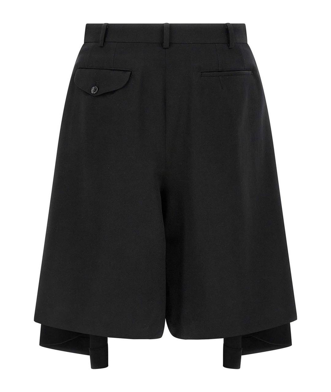 COMME DES GARÇONS HOMME PLUS Черные шерстяные шорты, фото 2