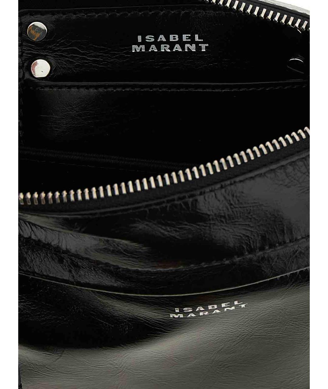 ISABEL MARANT Черная кожаная сумка через плечо, фото 4