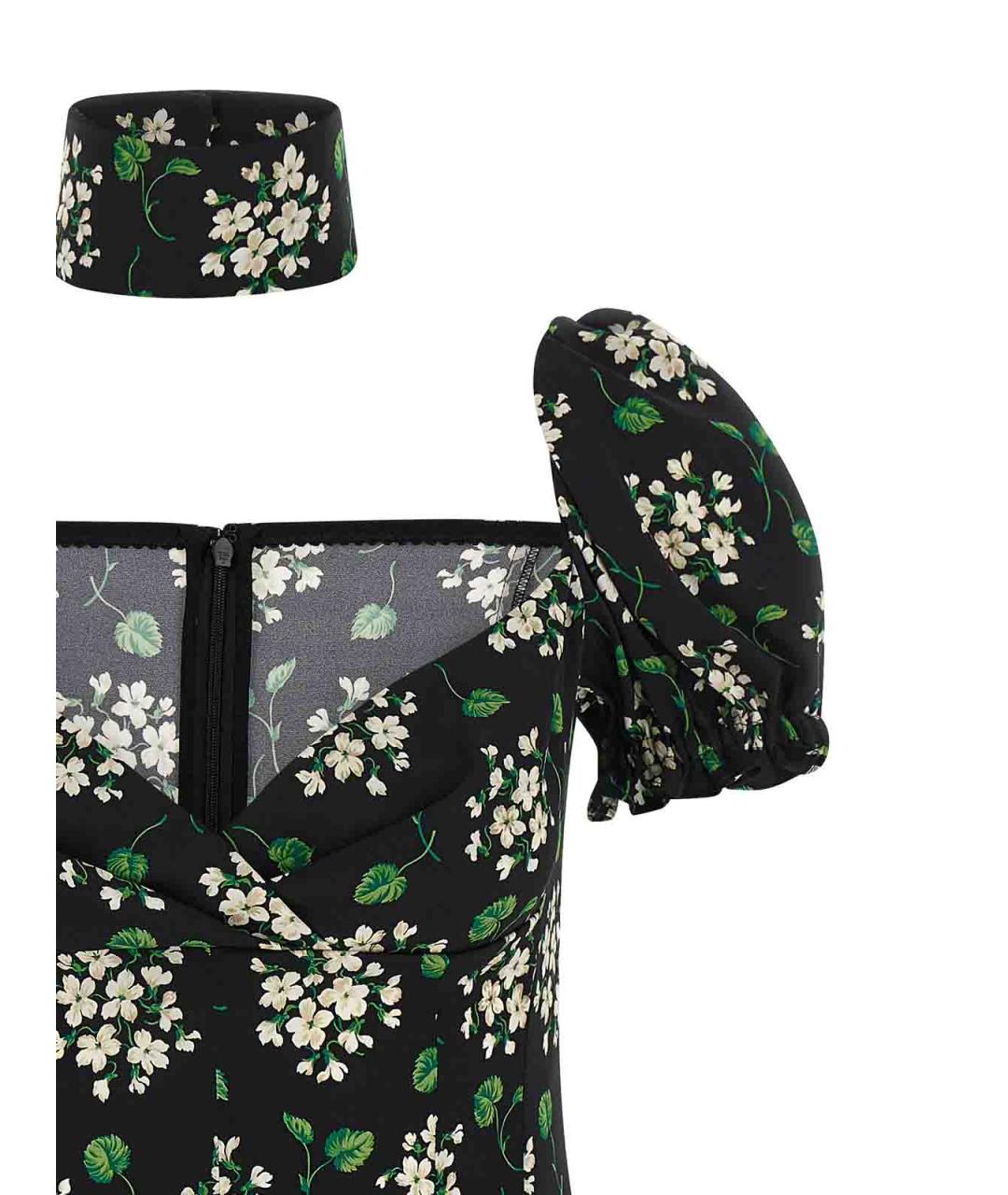 DOLCE&GABBANA Черное шелковое повседневное платье, фото 3