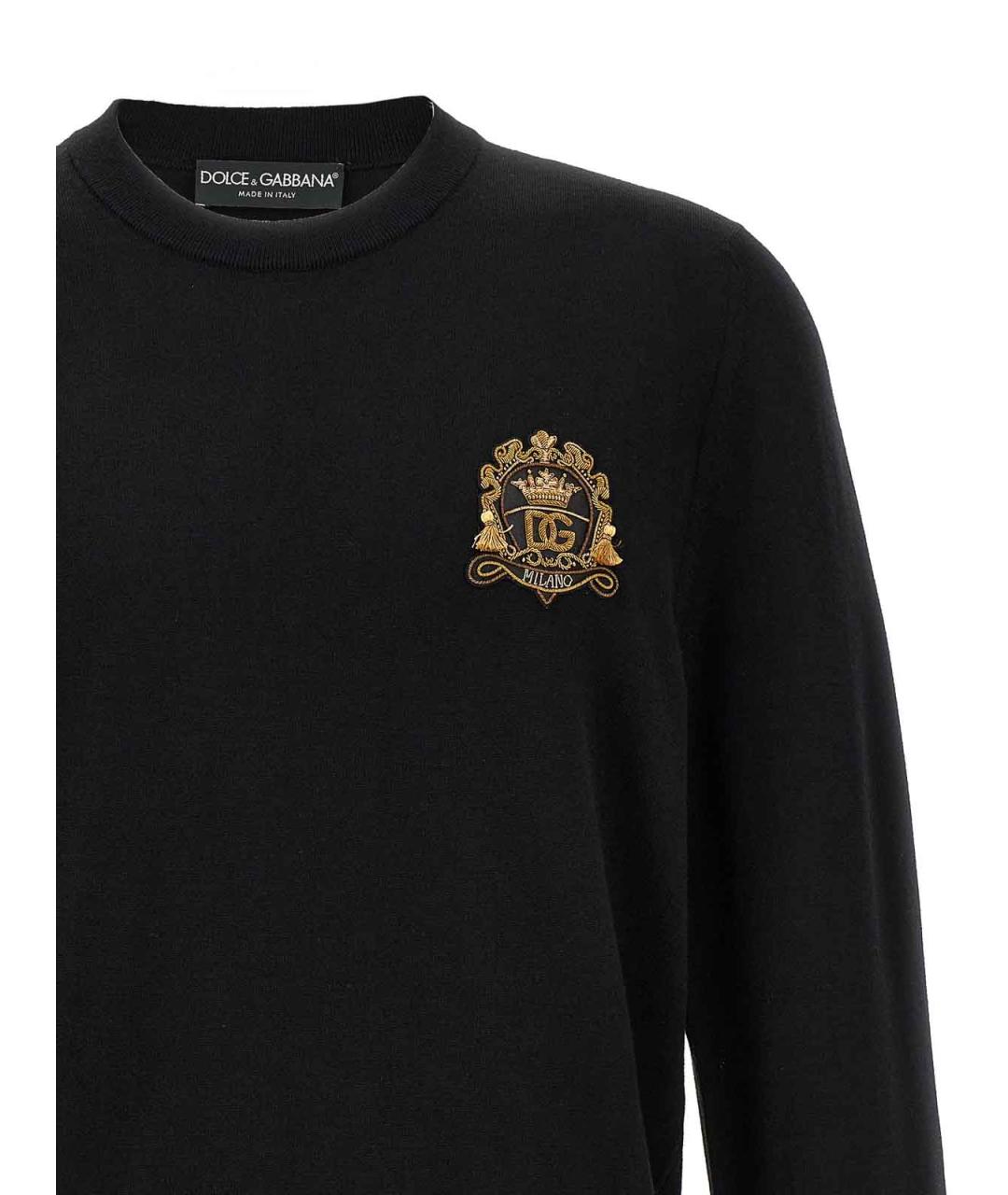 DOLCE&GABBANA Черный шерстяной джемпер / свитер, фото 3