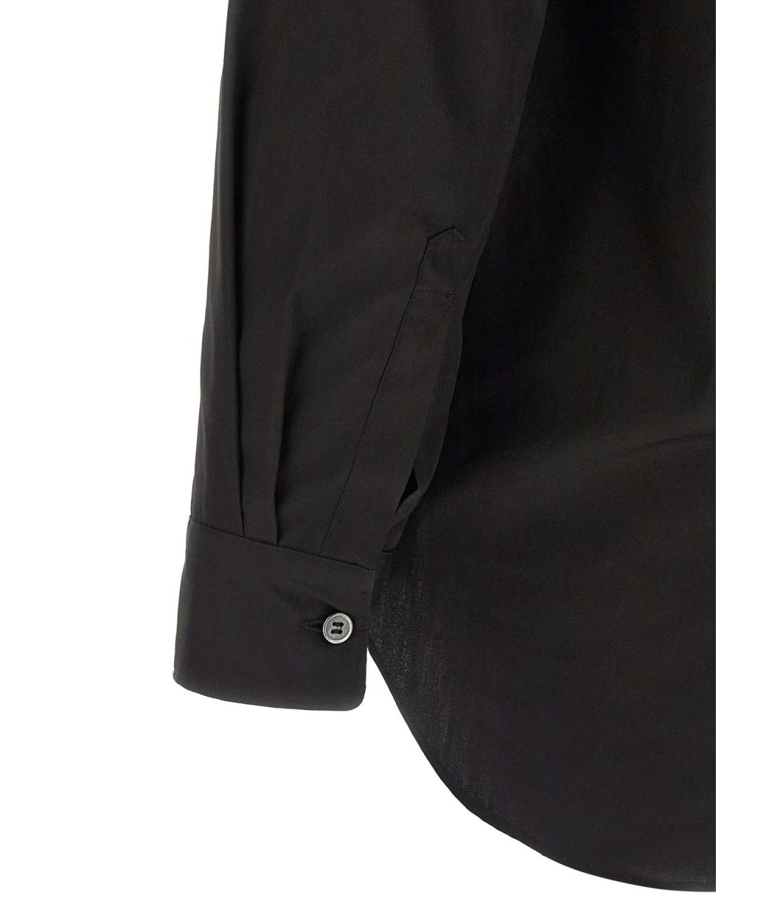 COMME DES GARÇONS HOMME PLUS Черная хлопковая кэжуал рубашка, фото 4