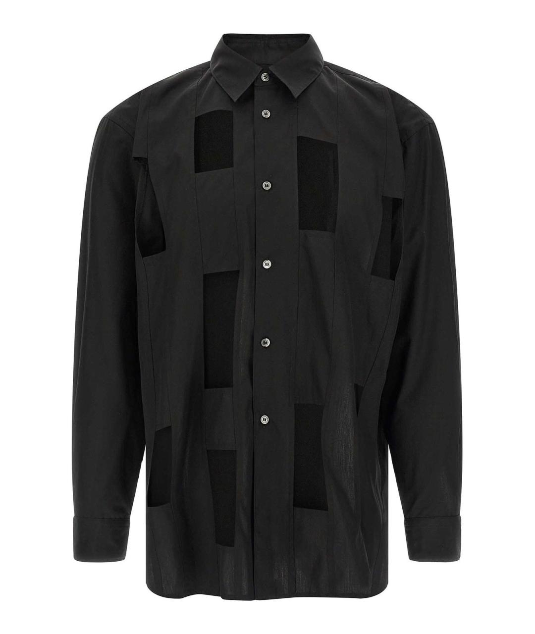 COMME DES GARÇONS HOMME PLUS Черная хлопковая кэжуал рубашка, фото 1