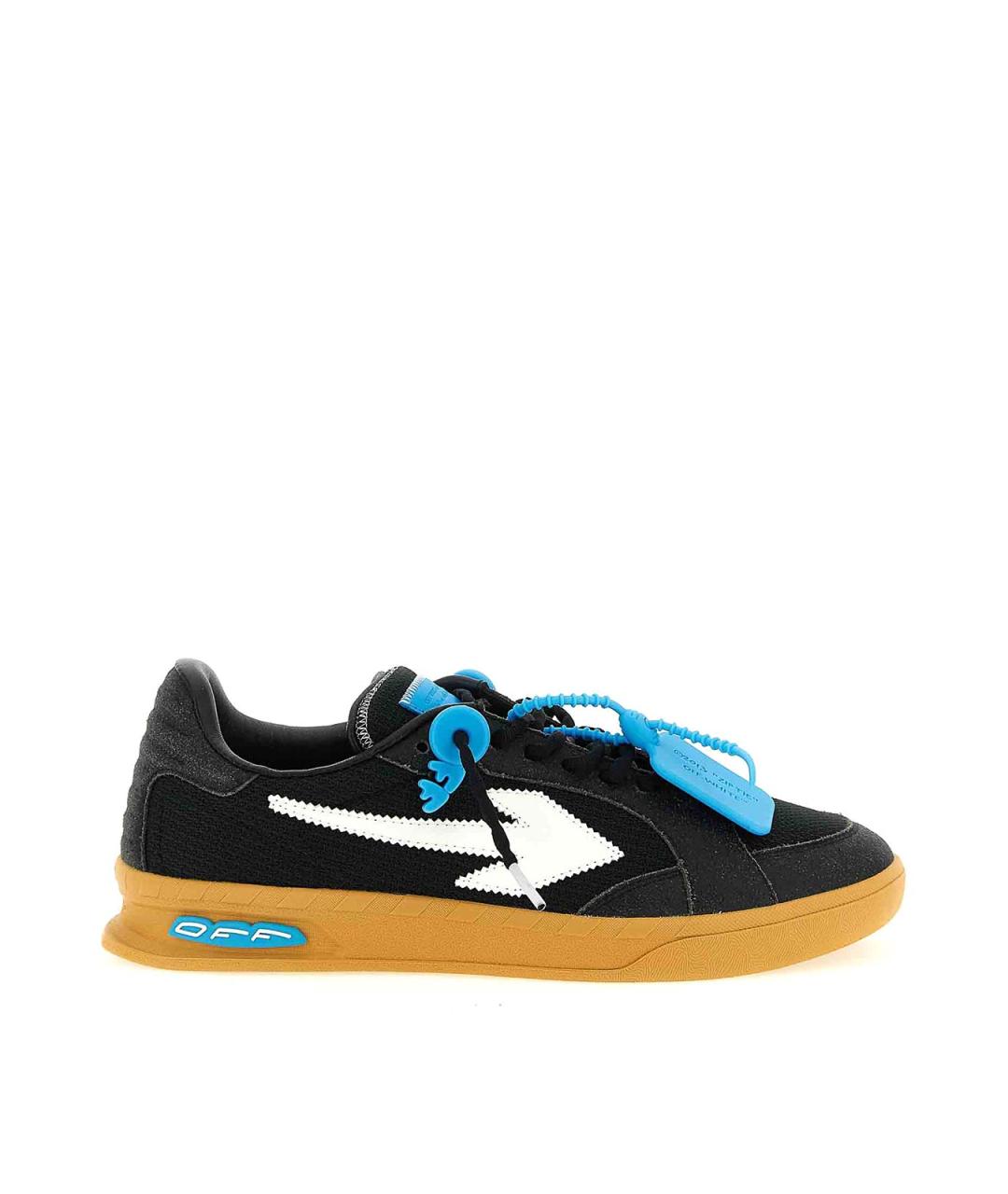 OFF-WHITE Черные замшевые низкие кроссовки / кеды, фото 1