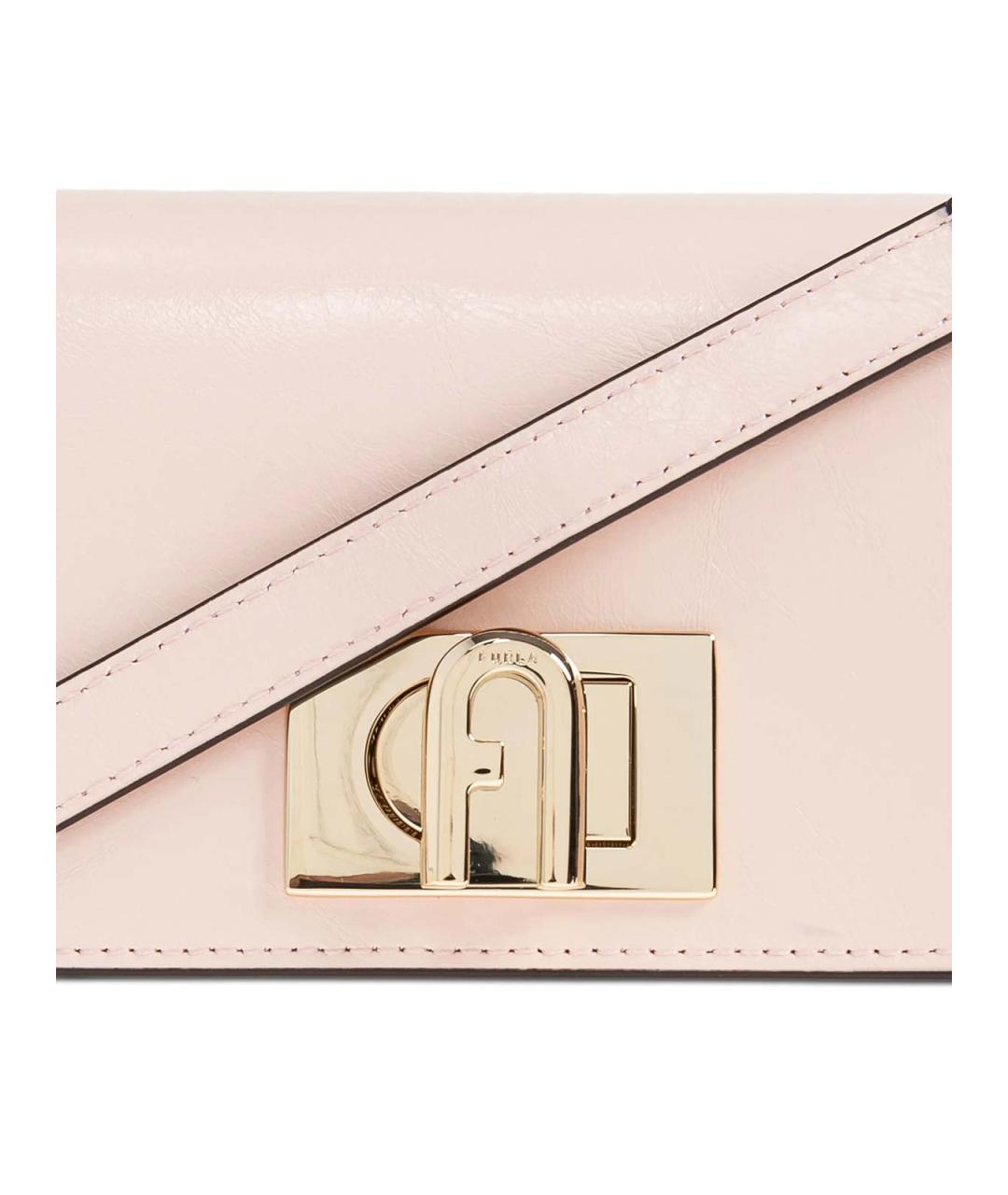 FURLA Розовая кожаная сумка через плечо, фото 6