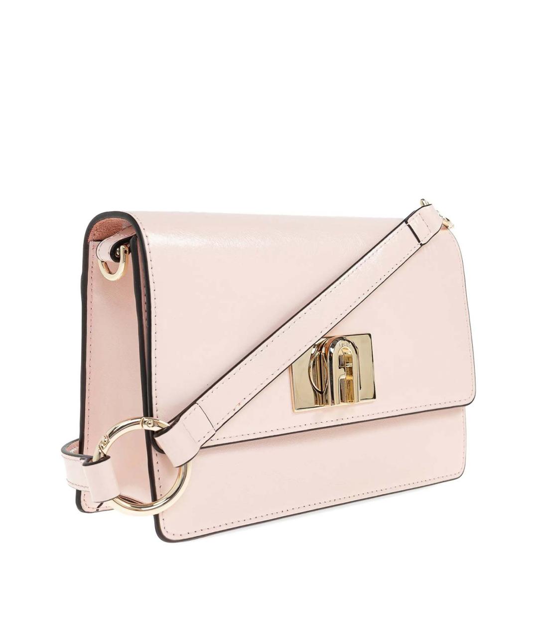 FURLA Розовая кожаная сумка через плечо, фото 4