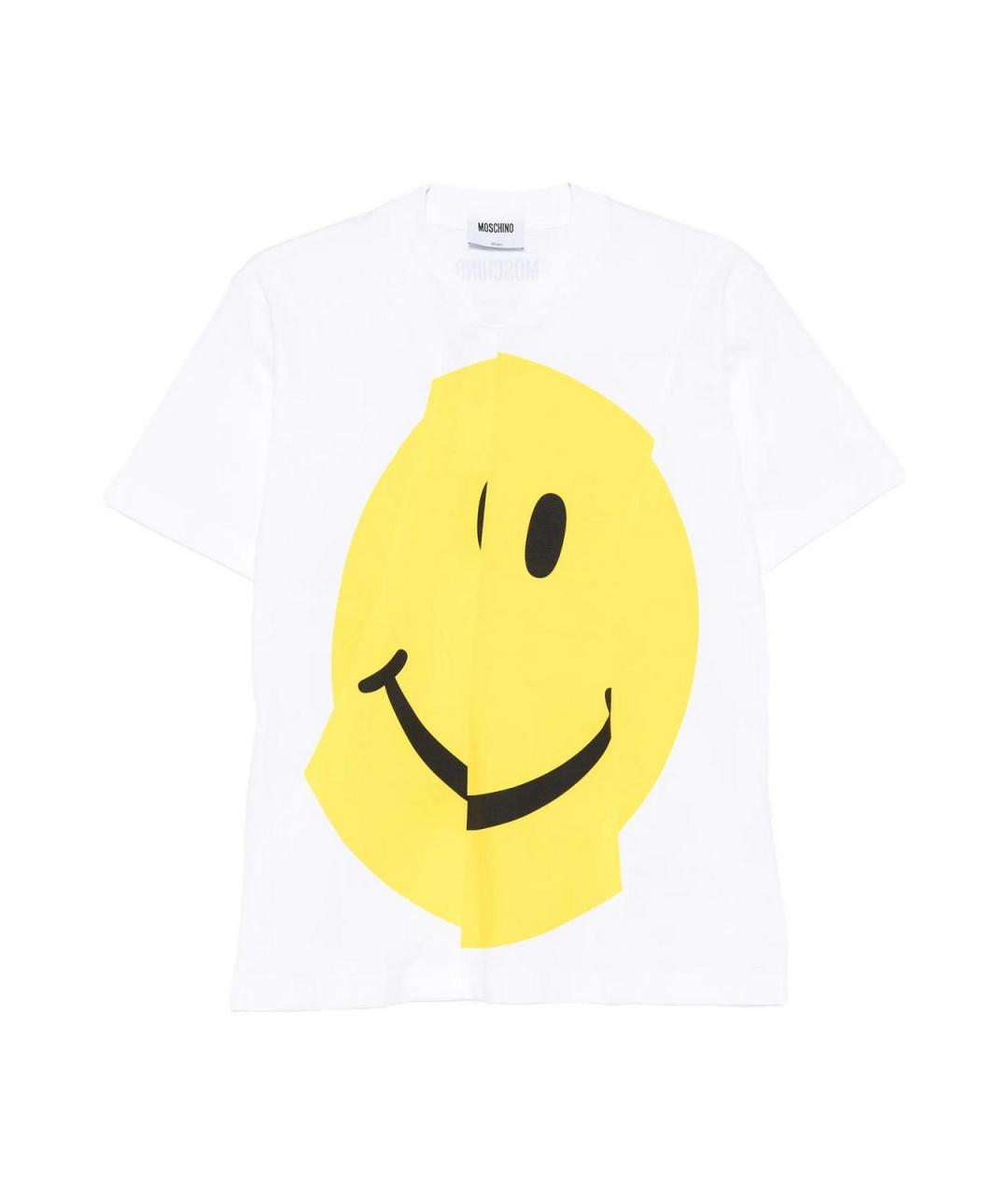MOSCHINO Белая хлопковая футболка, фото 1