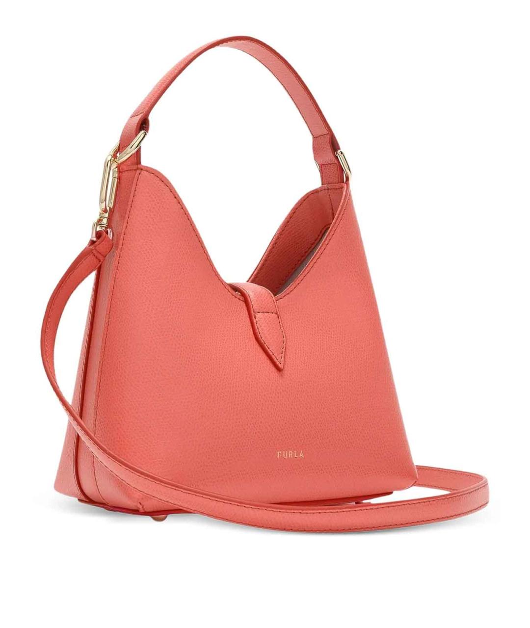 FURLA Розовая кожаная сумка через плечо, фото 4
