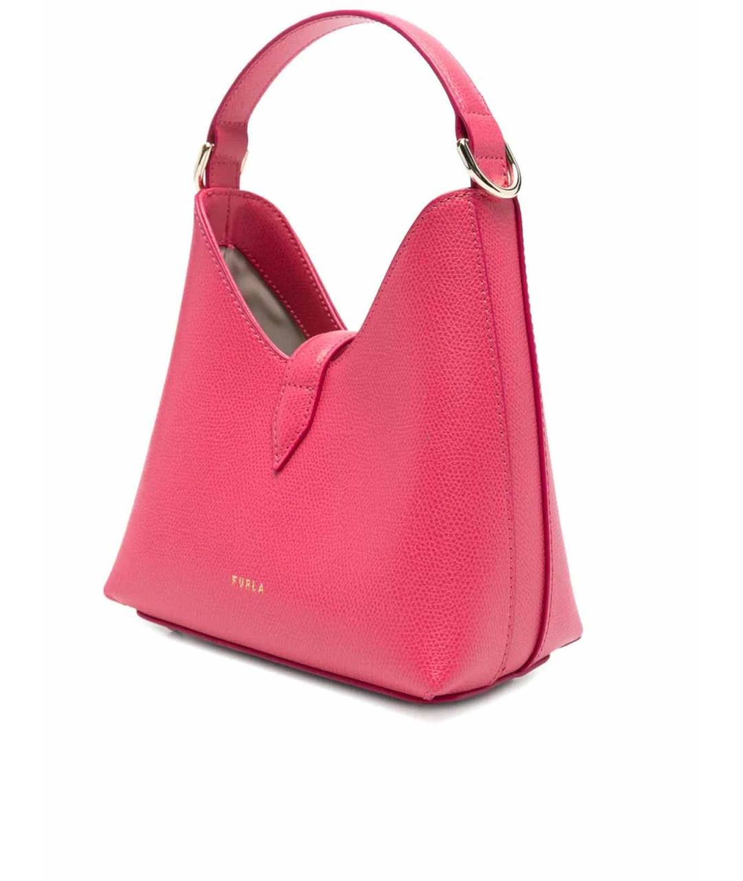 FURLA Розовая кожаная сумка через плечо, фото 3
