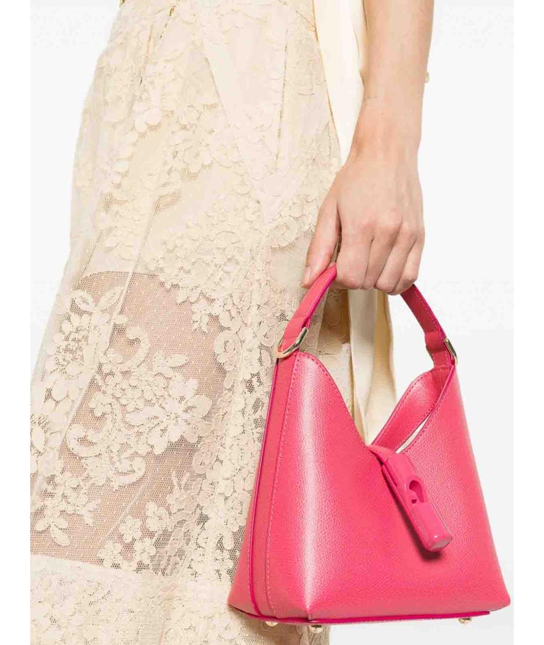 FURLA Розовая кожаная сумка через плечо, фото 2