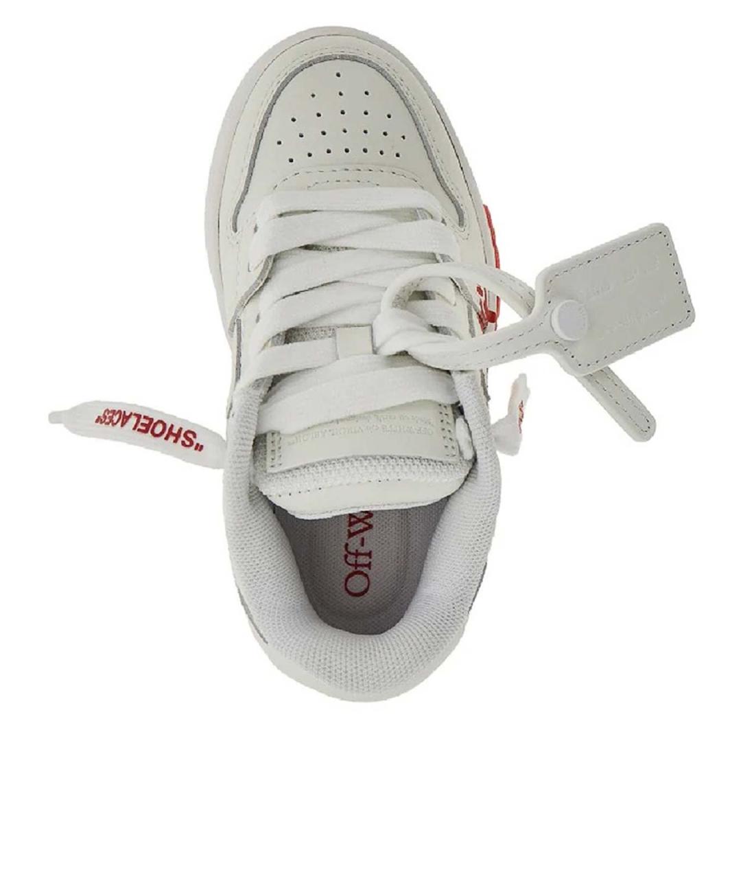 OFF-WHITE Белые кожаные кеды, фото 4