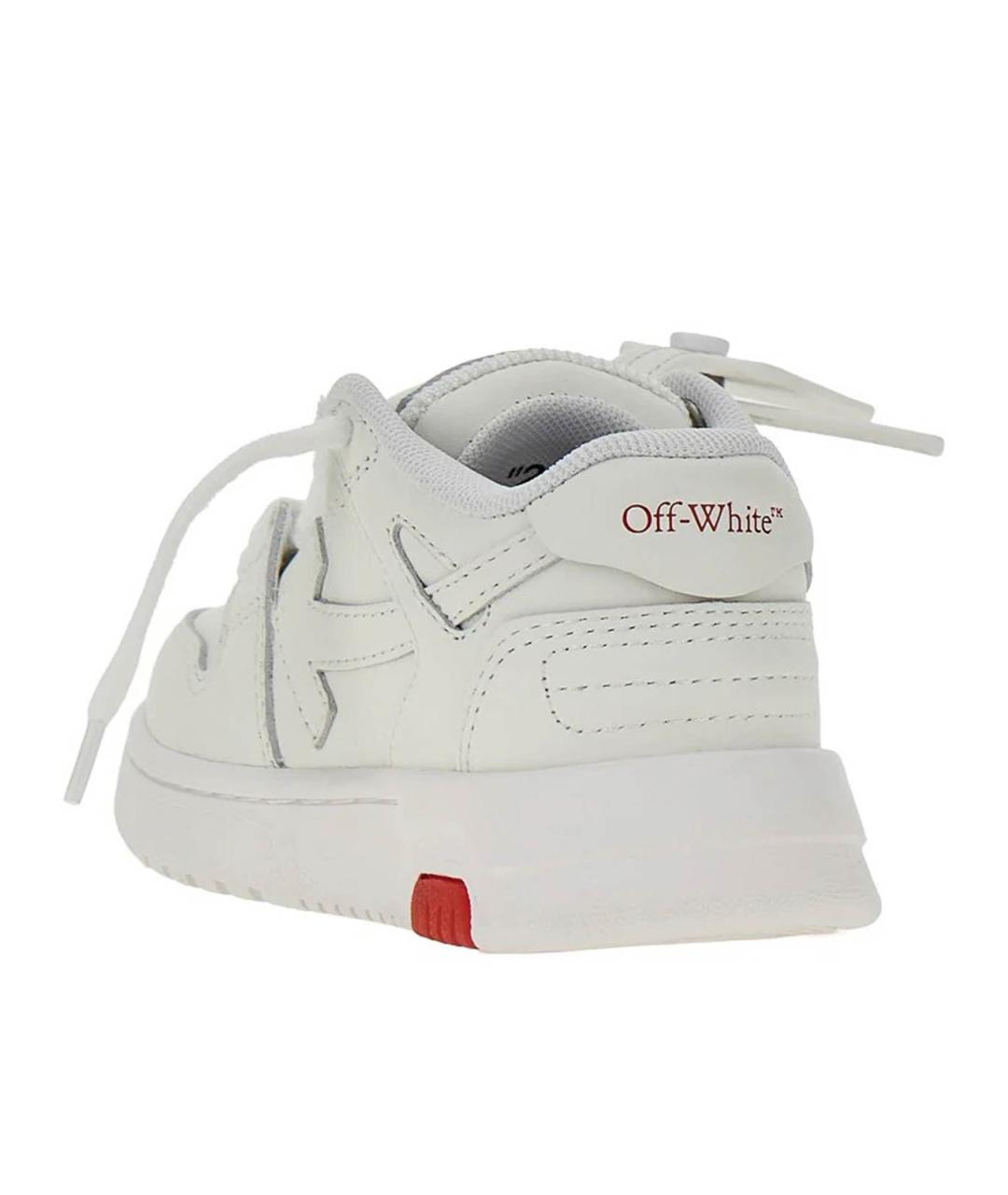 OFF-WHITE Белые кожаные кеды, фото 3