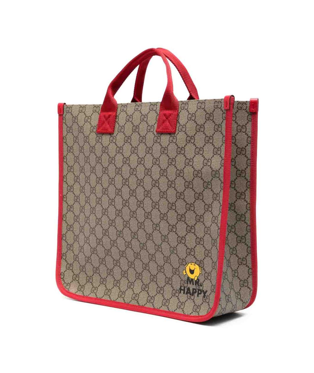 GUCCI Бежевая сумка тоут из канвы, фото 4