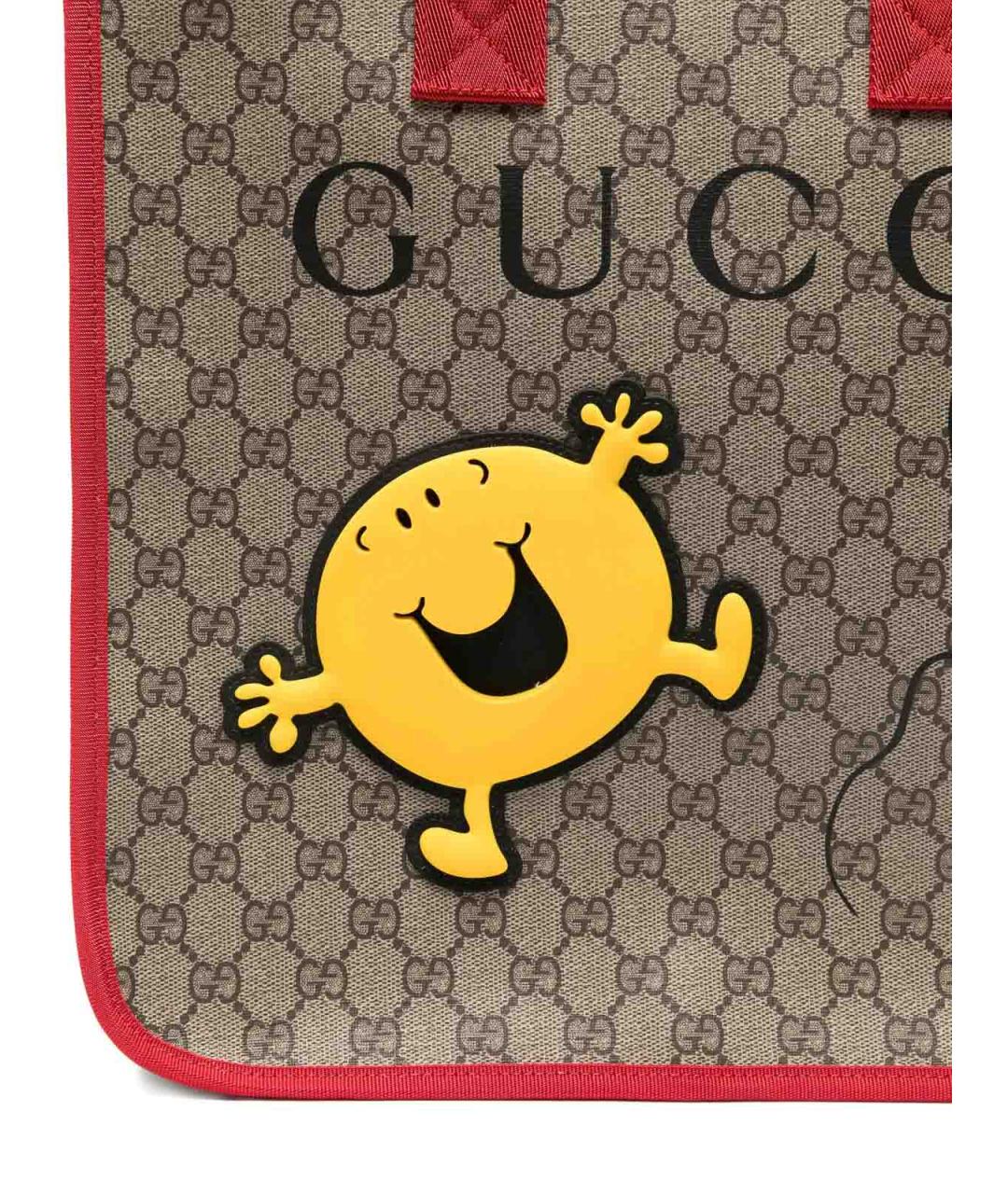 GUCCI Бежевая сумка тоут из канвы, фото 3