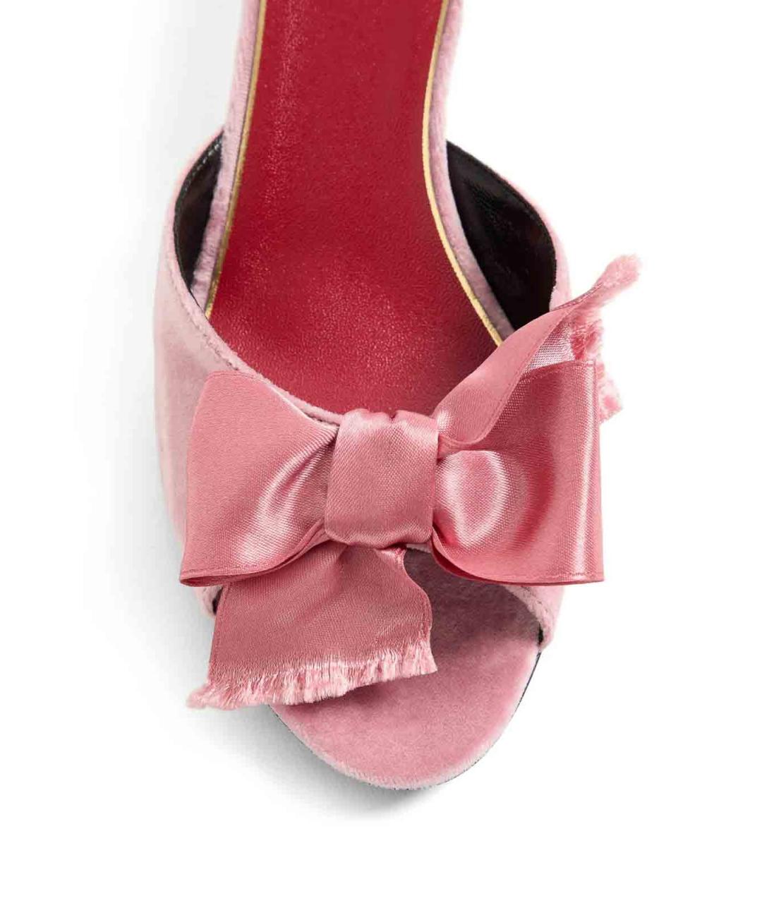 VALENTINO Розовые кожаные мюли, фото 6