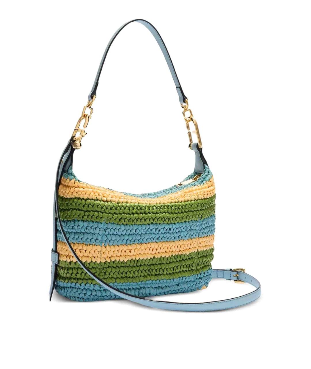 FURLA Голубая плетеная сумка через плечо, фото 2