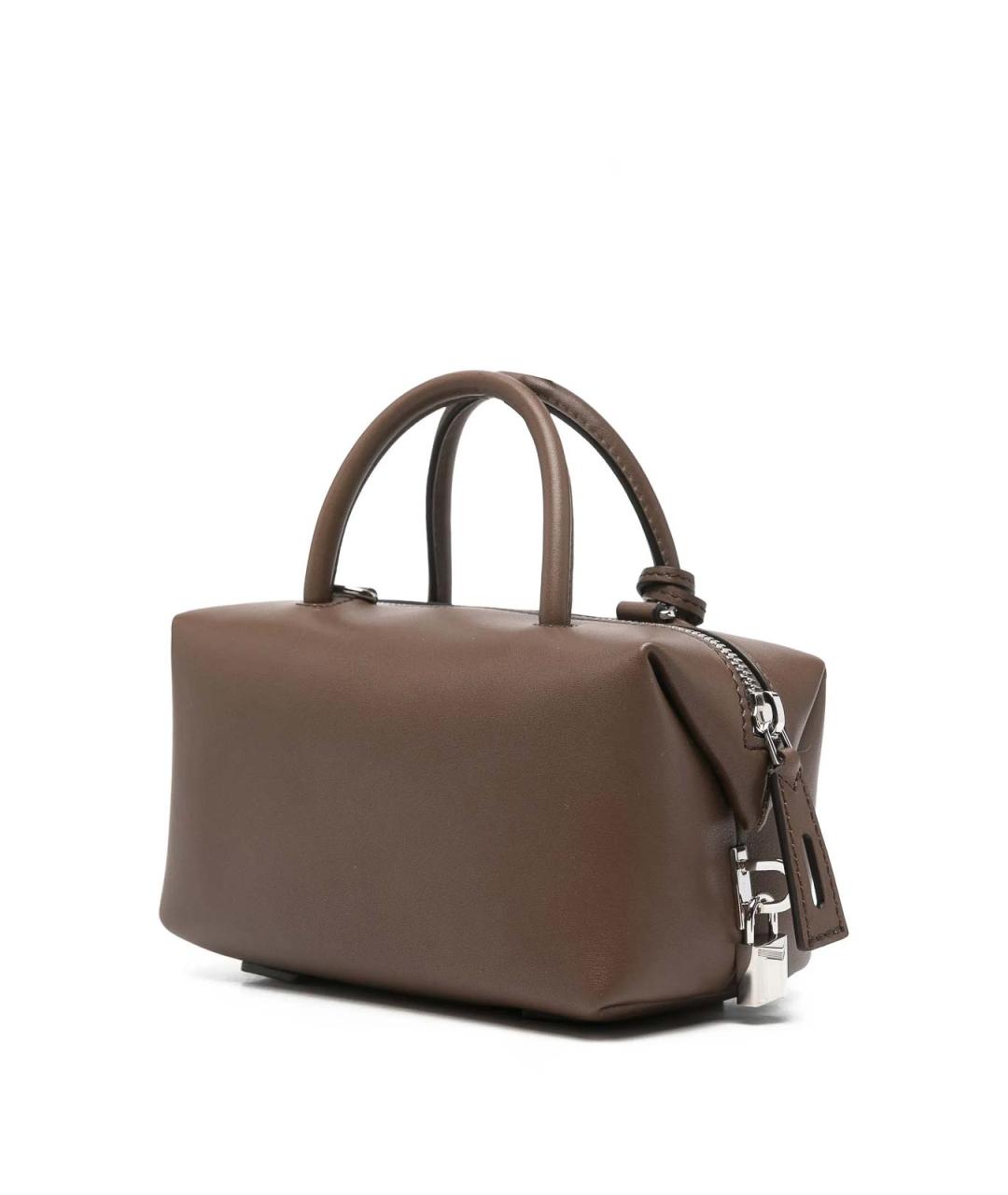 MAX MARA Коричневая кожаная сумка с короткими ручками, фото 3