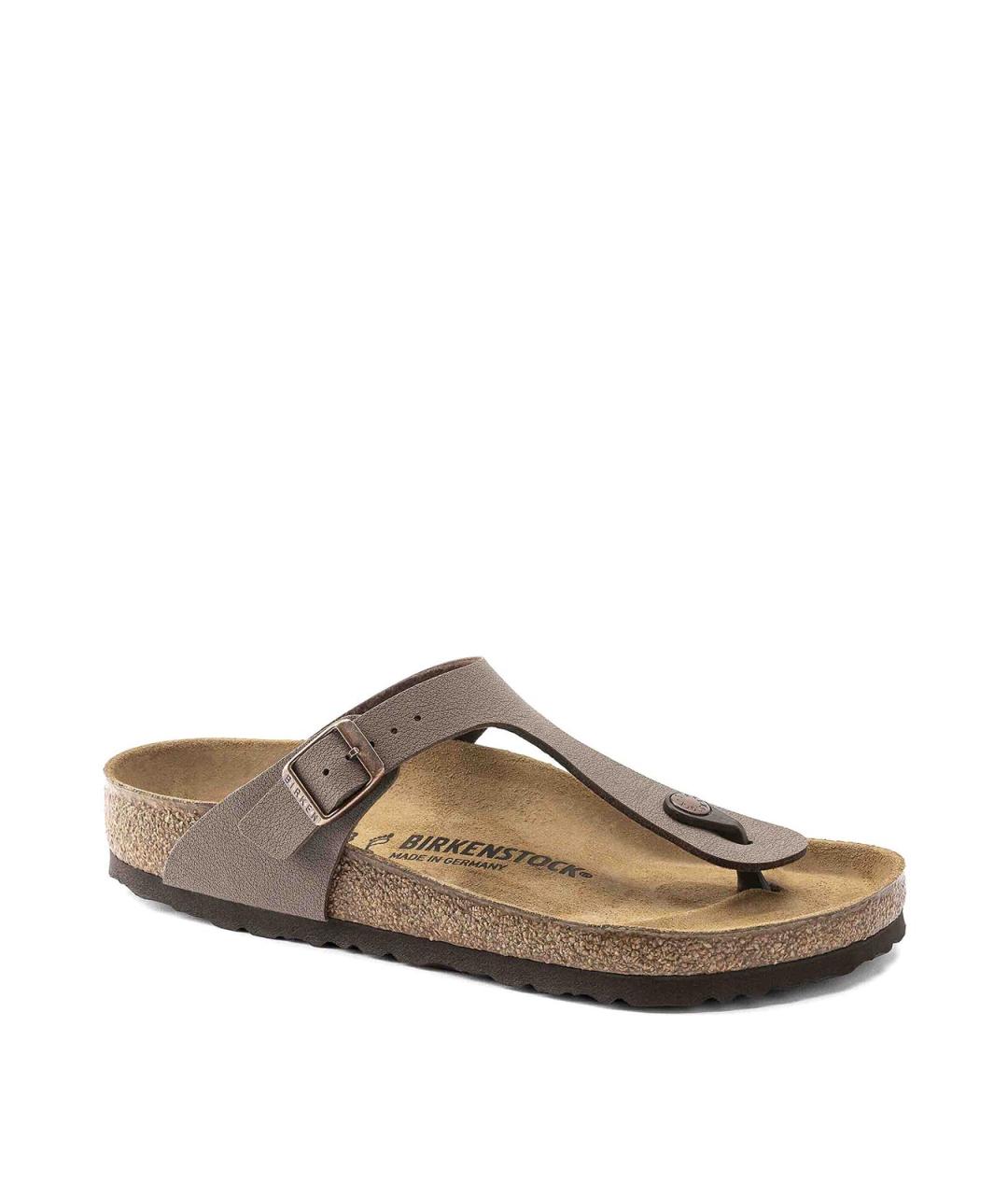 BIRKENSTOCK Бежевые кожаные шлепанцы, фото 2