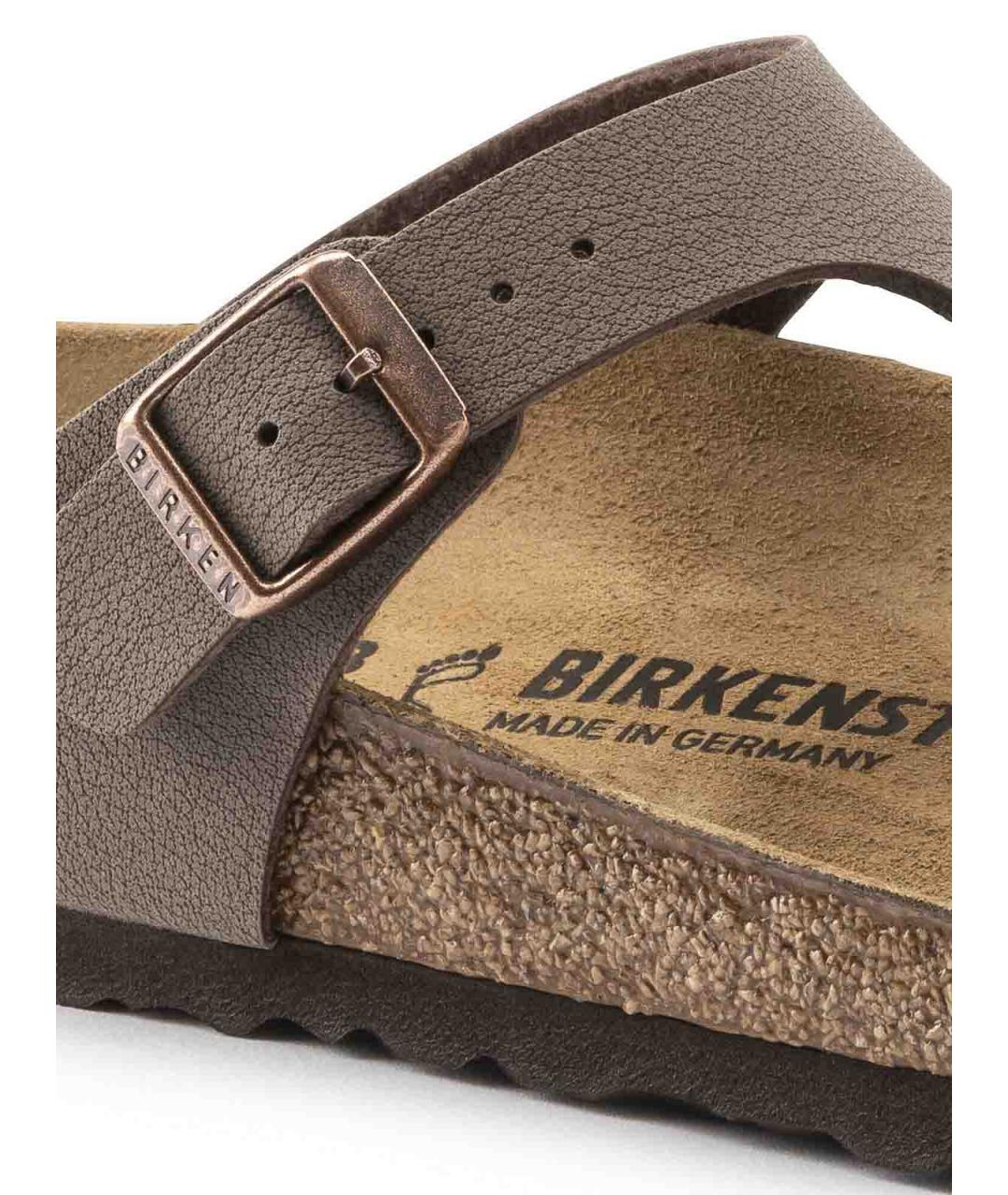 BIRKENSTOCK Бежевые кожаные шлепанцы, фото 6
