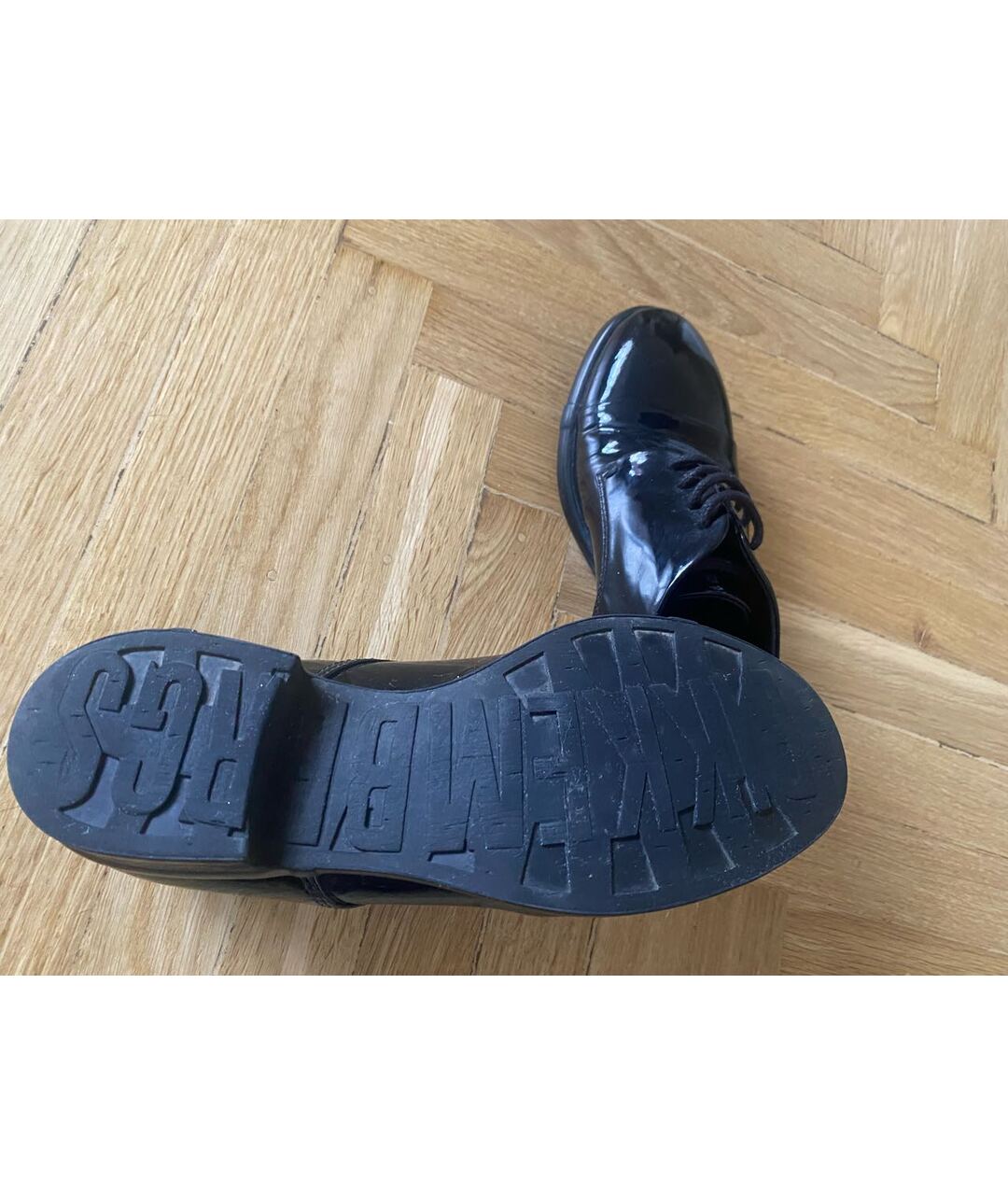 BIKKEMBERGS Черные ботинки из лакированной кожи, фото 3