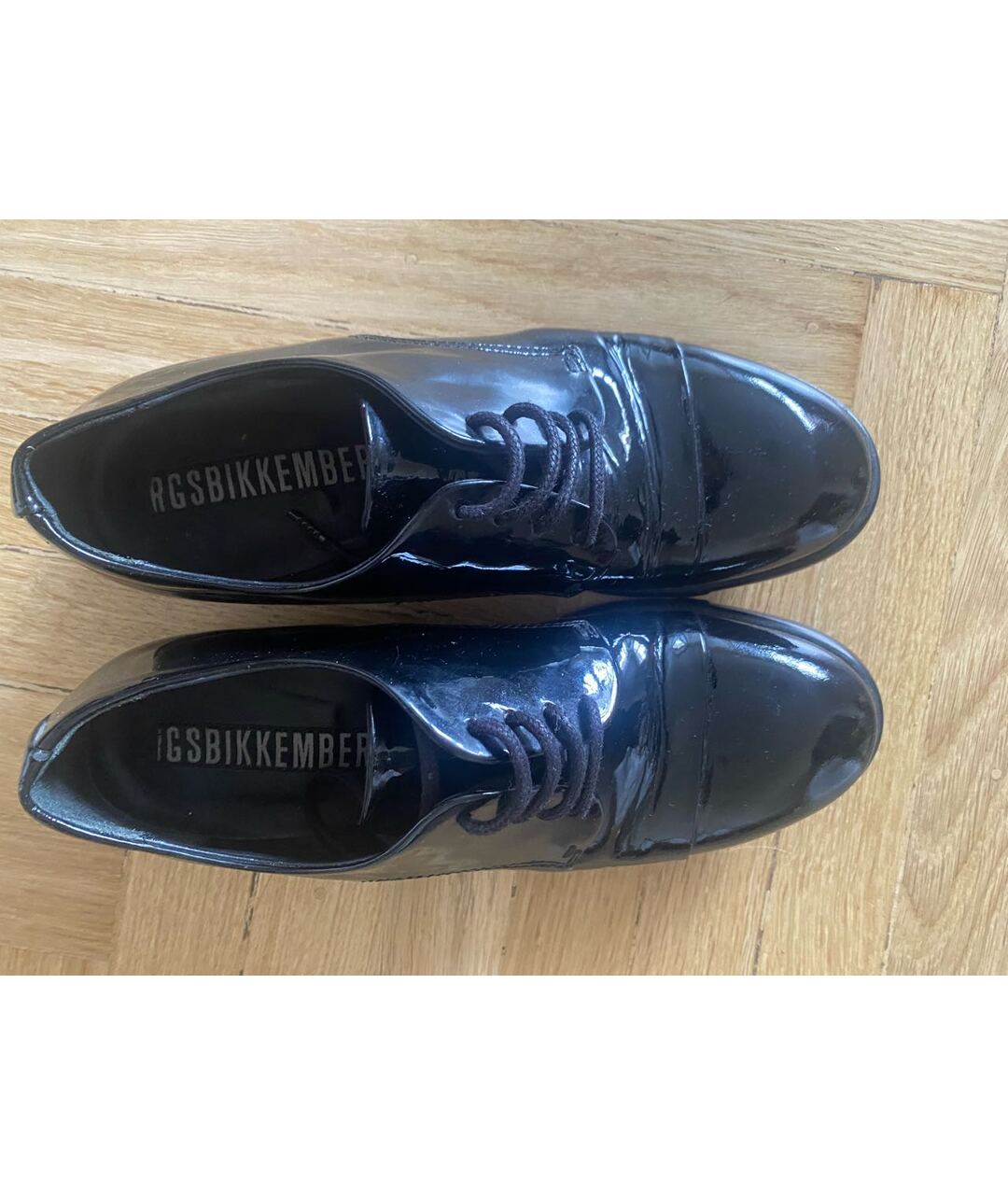 BIKKEMBERGS Черные ботинки из лакированной кожи, фото 4