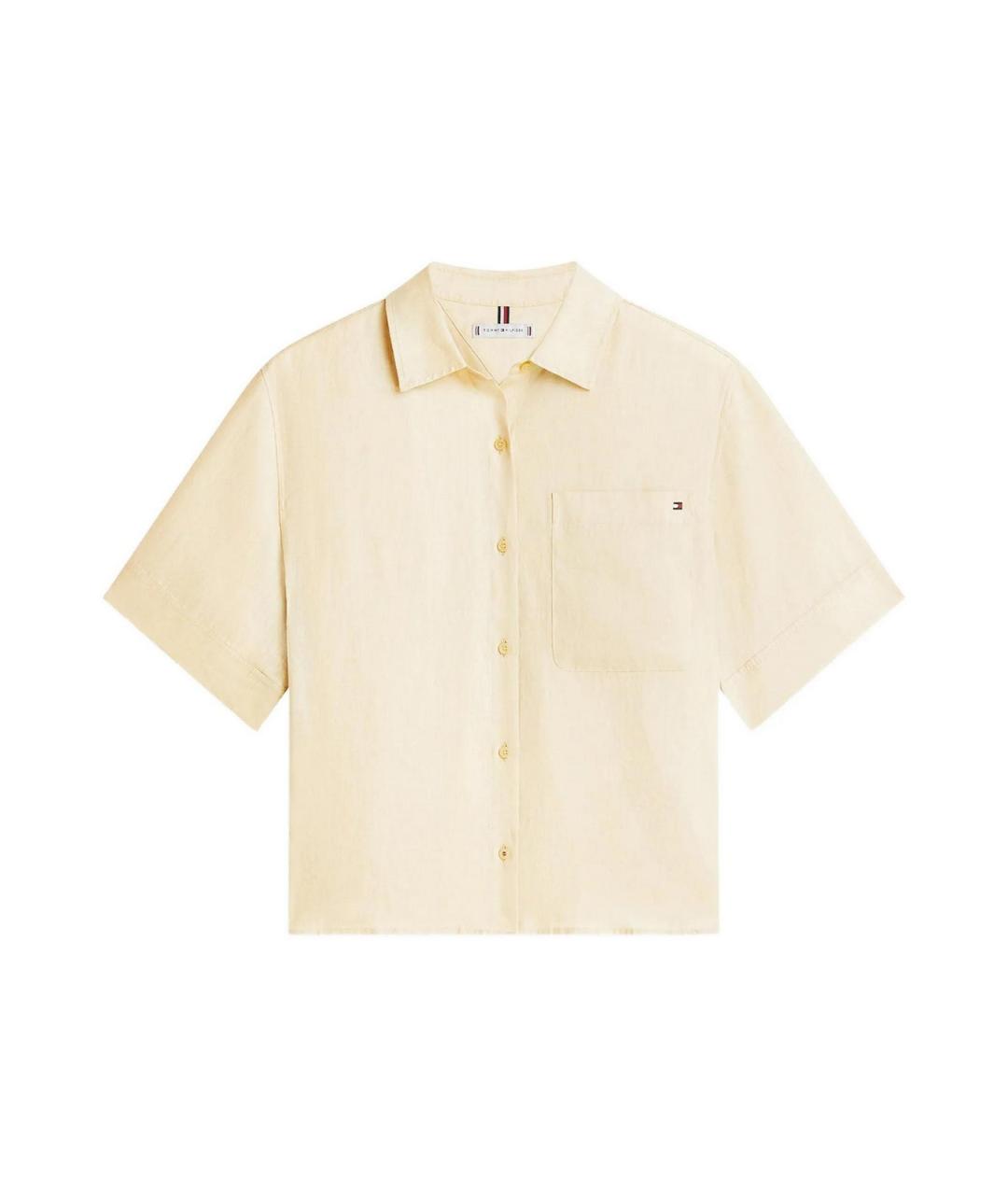TOMMY HILFIGER Бежевая льняная рубашка, фото 1