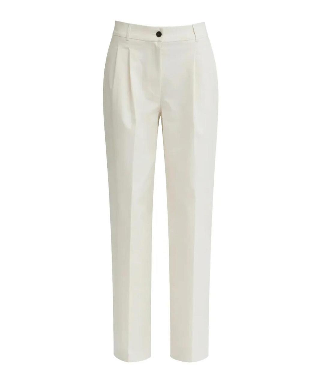 CALVIN KLEIN Белые прямые брюки, фото 1