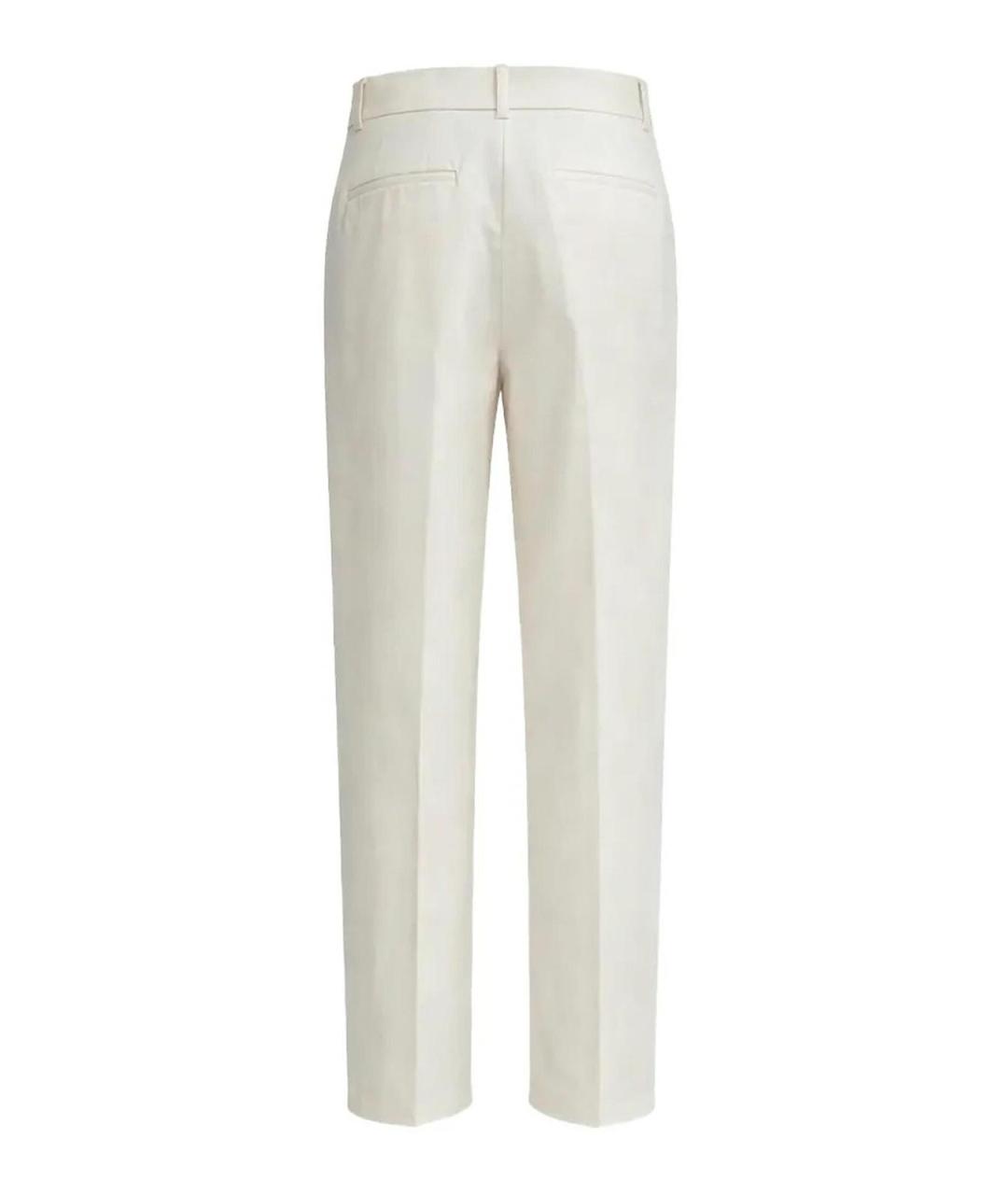 CALVIN KLEIN Белые прямые брюки, фото 2