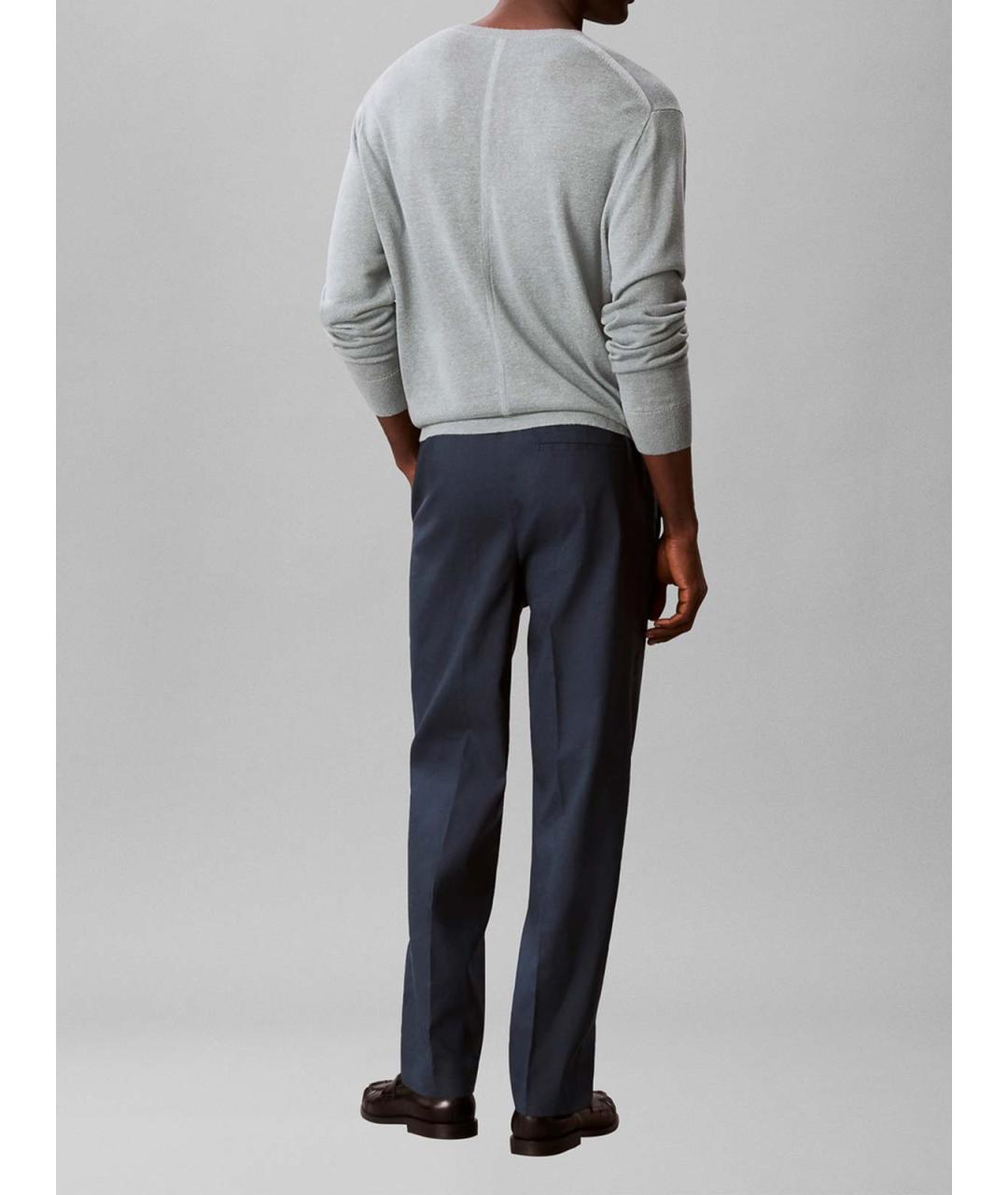 CALVIN KLEIN Синие льняные повседневные брюки, фото 3