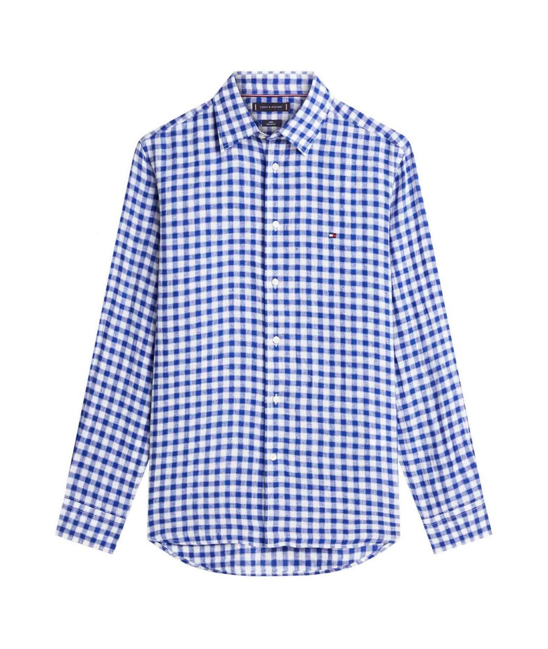 TOMMY HILFIGER Синяя хлопковая кэжуал рубашка, фото 1