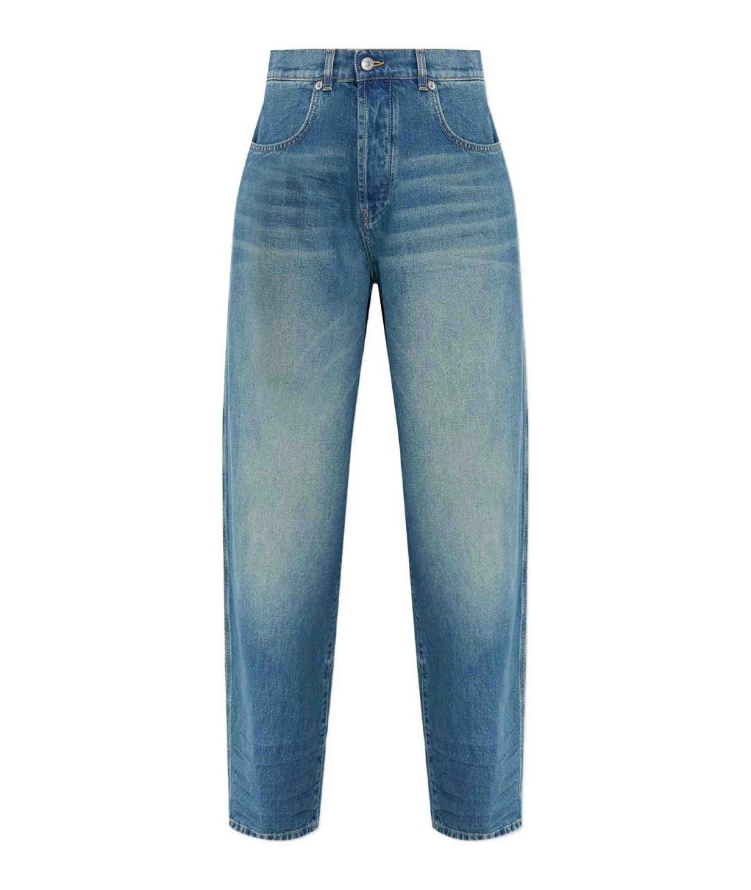 MOSCHINO Синие хлопковые прямые джинсы, фото 1